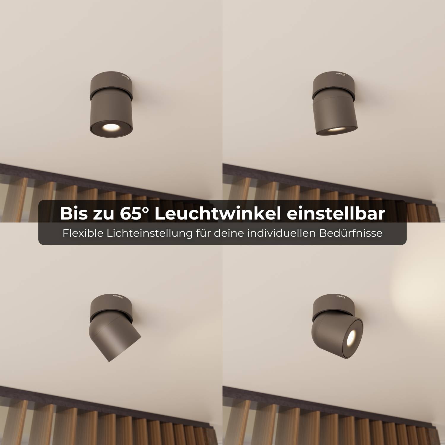 Bela Ceiling Light | 350° Swivelling Head, Warm White 2700K