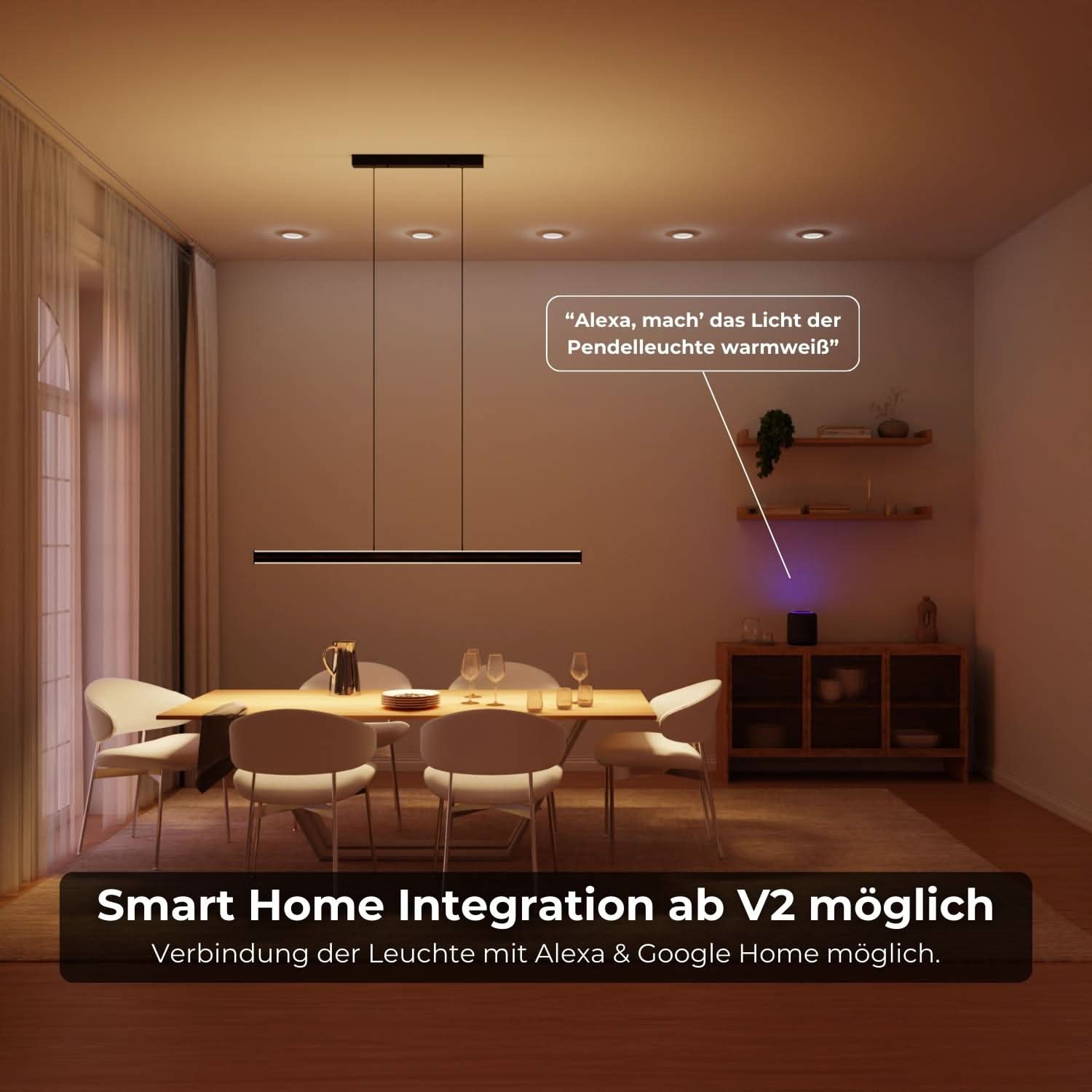 Kalea Pendant Light | Warm White 2200 K, Indirect Illumination