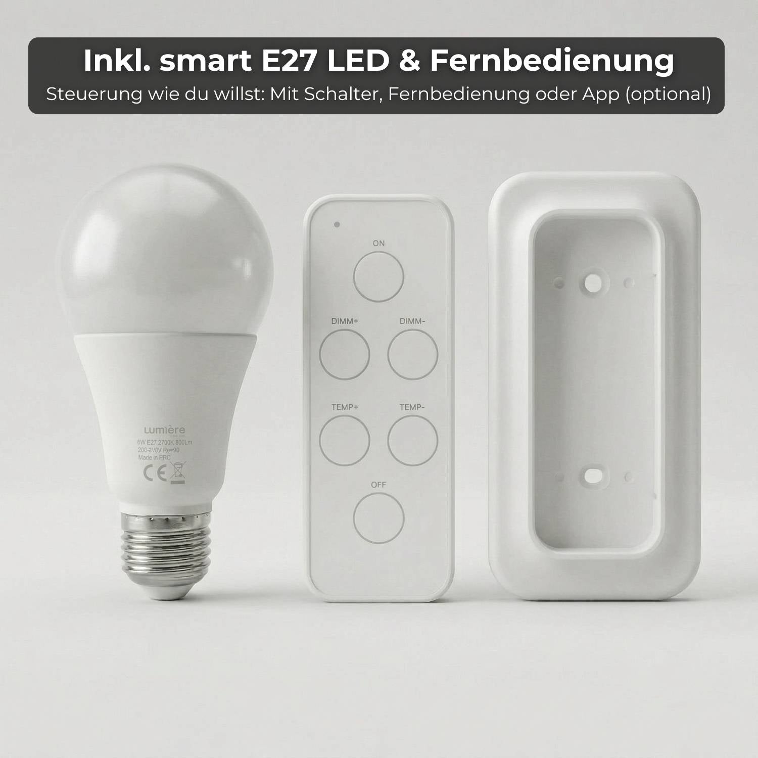 Luna Pendant Light | Soft Fabric Shade, Smart LED Included