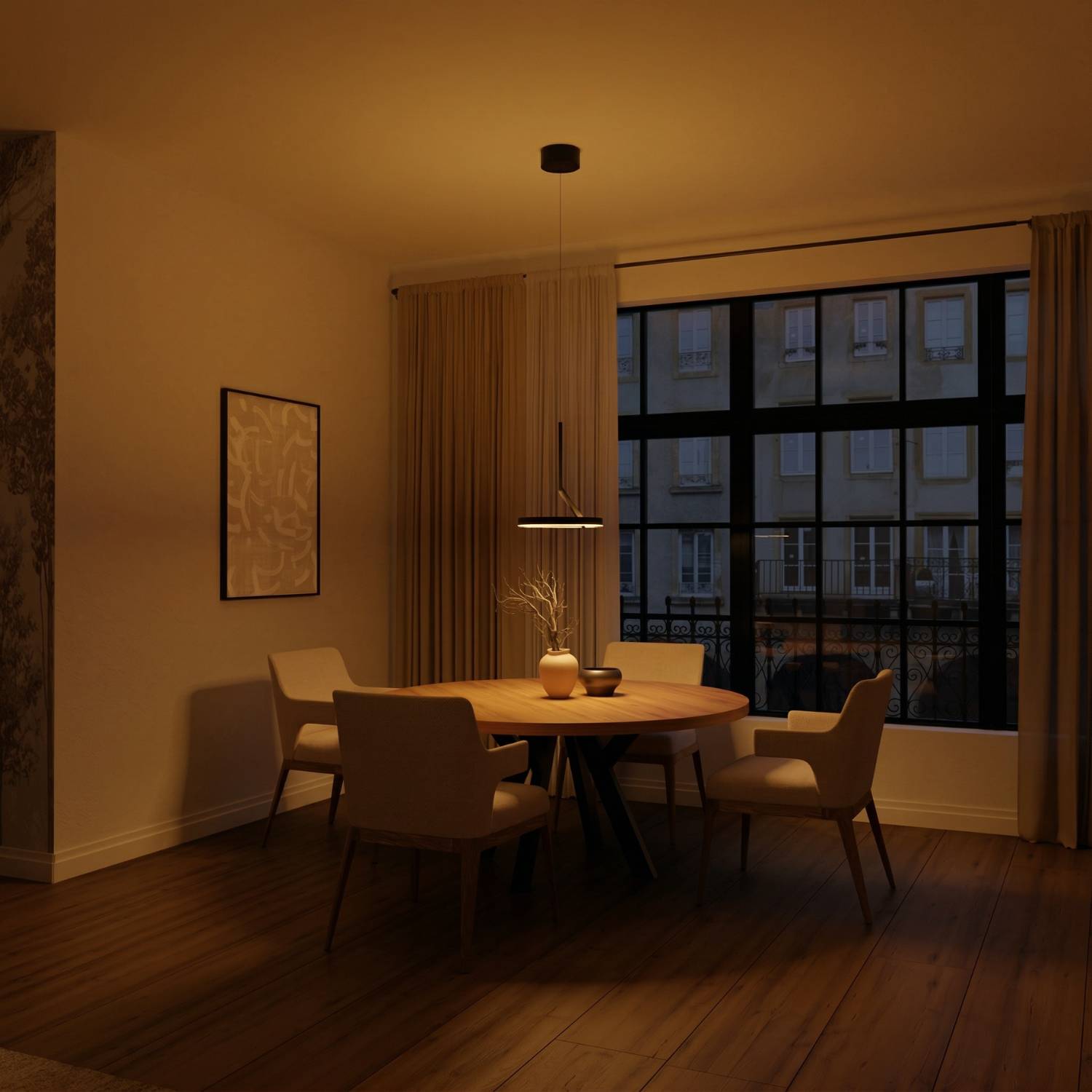 Nero Pendant Light | Adjustable Height, Elegant Up- & Downlight