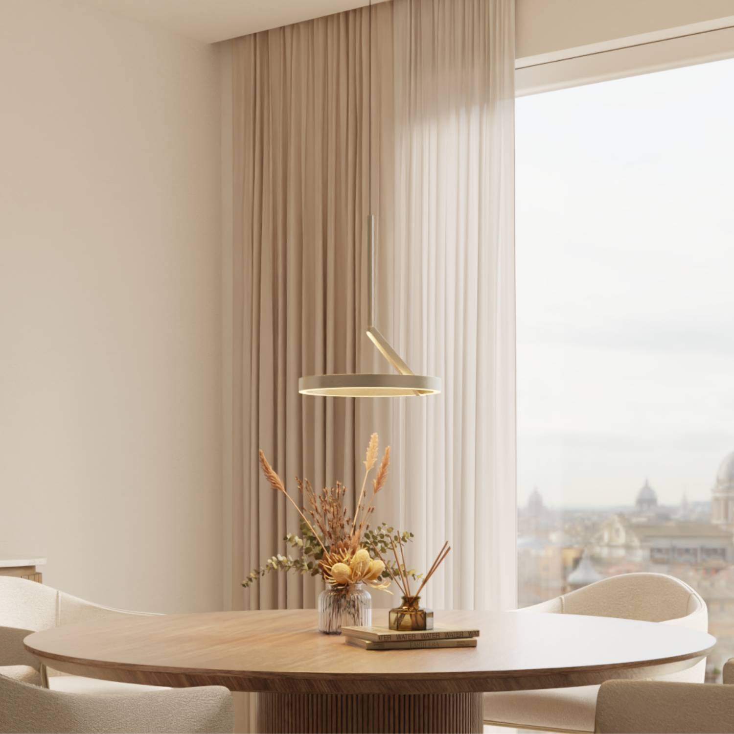 Nero Pendant Light | Adjustable Height, Elegant Up- & Downlight