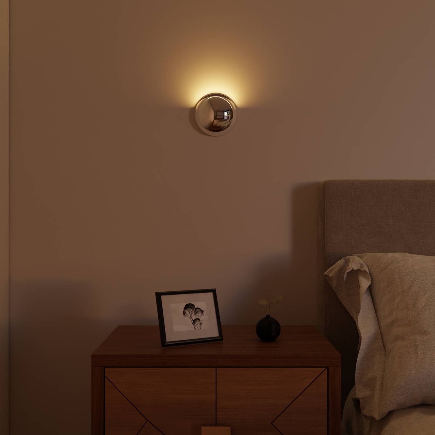 Bela Wall Light | Modern Chrome Finish, IP65 Weatherproof