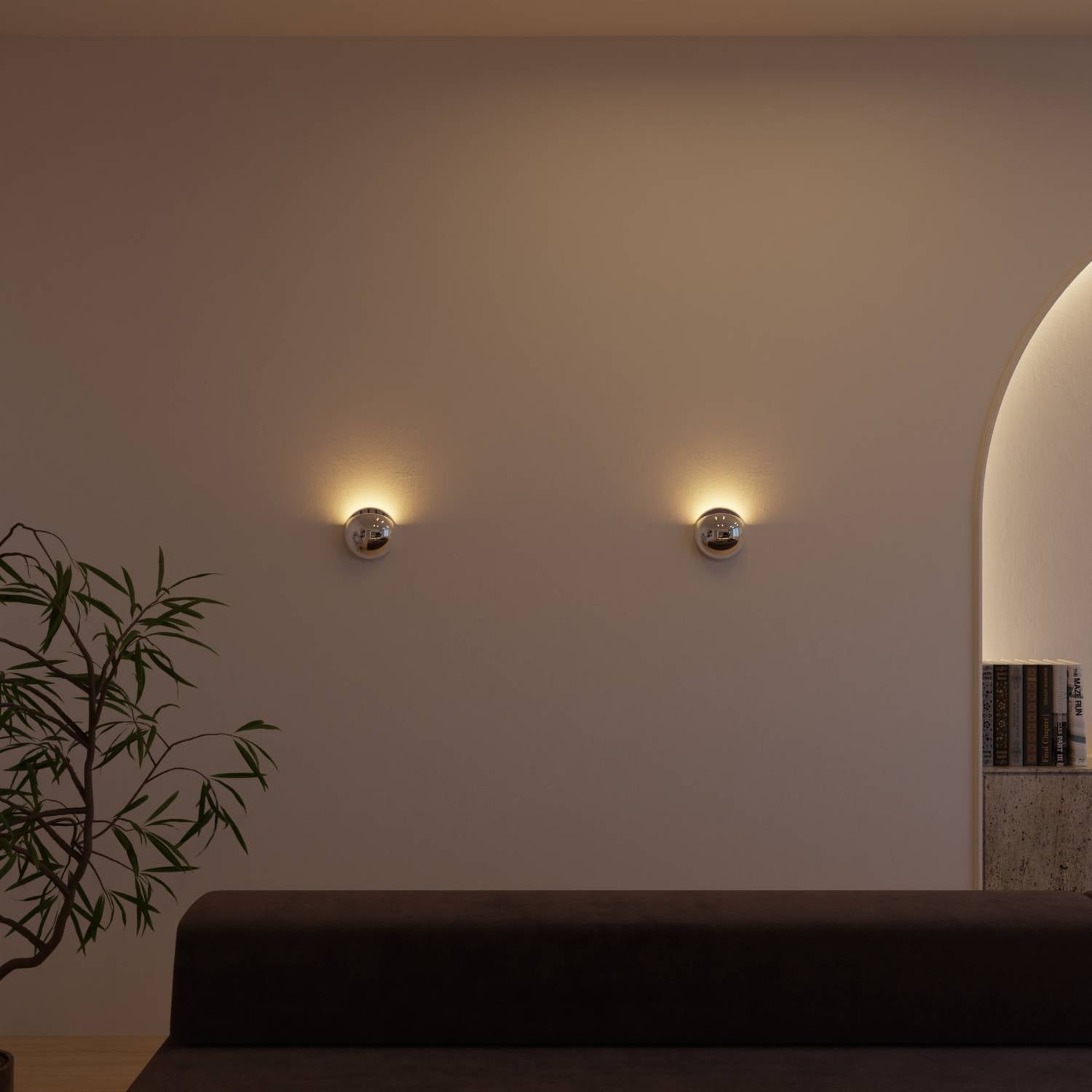 Bela Wall Light | Modern Chrome Finish, IP65 Weatherproof
