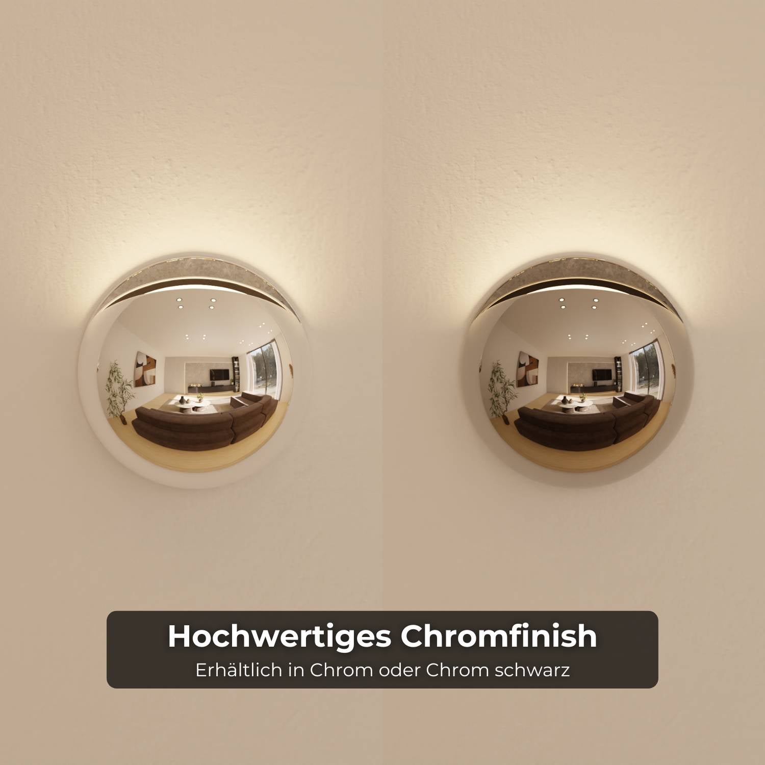 Bela Wall Light | Modern Chrome Finish, IP65 Weatherproof