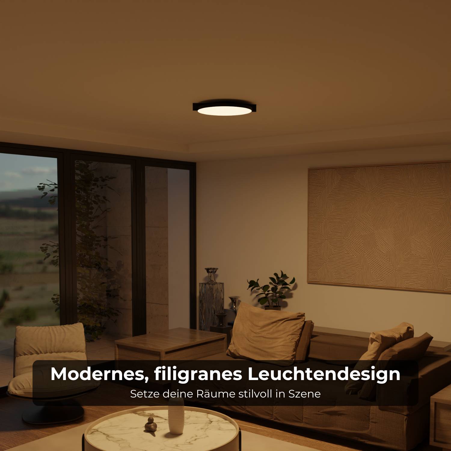 Bela Ceiling Light | Warm White Light (2700K), Calming Atmosphere