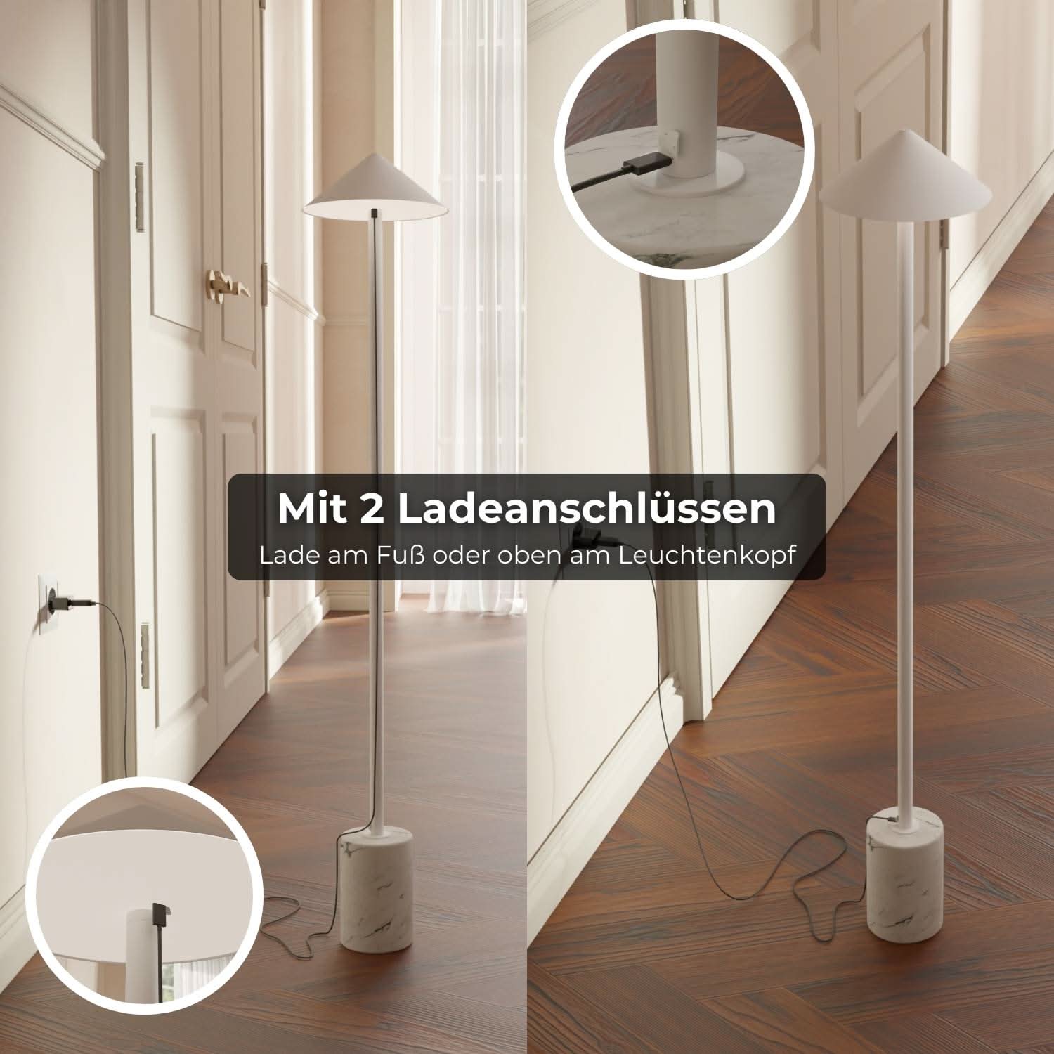 Bello Battery Floor Lamp | Cordless, IP54 Waterproof