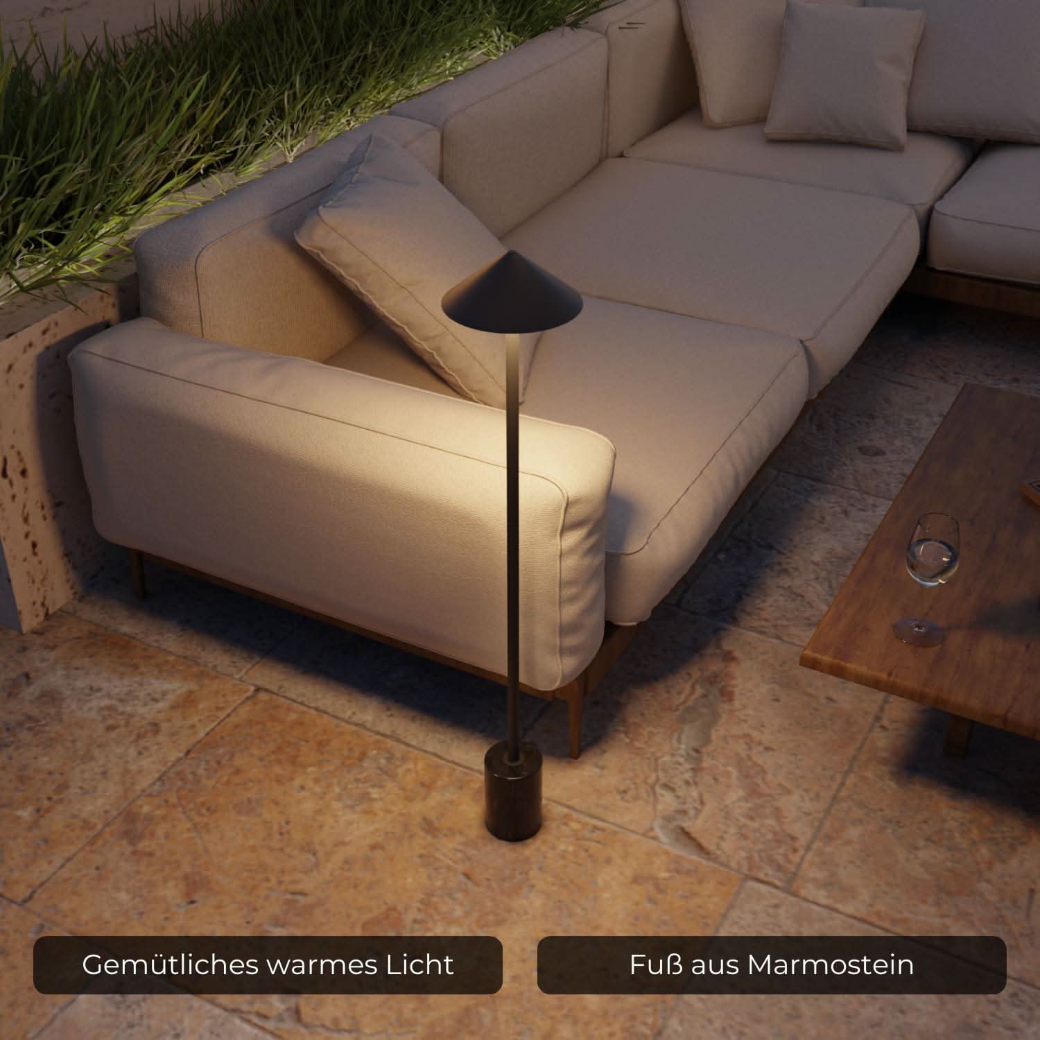 Bello Battery Floor Lamp | Cordless, IP54 Waterproof