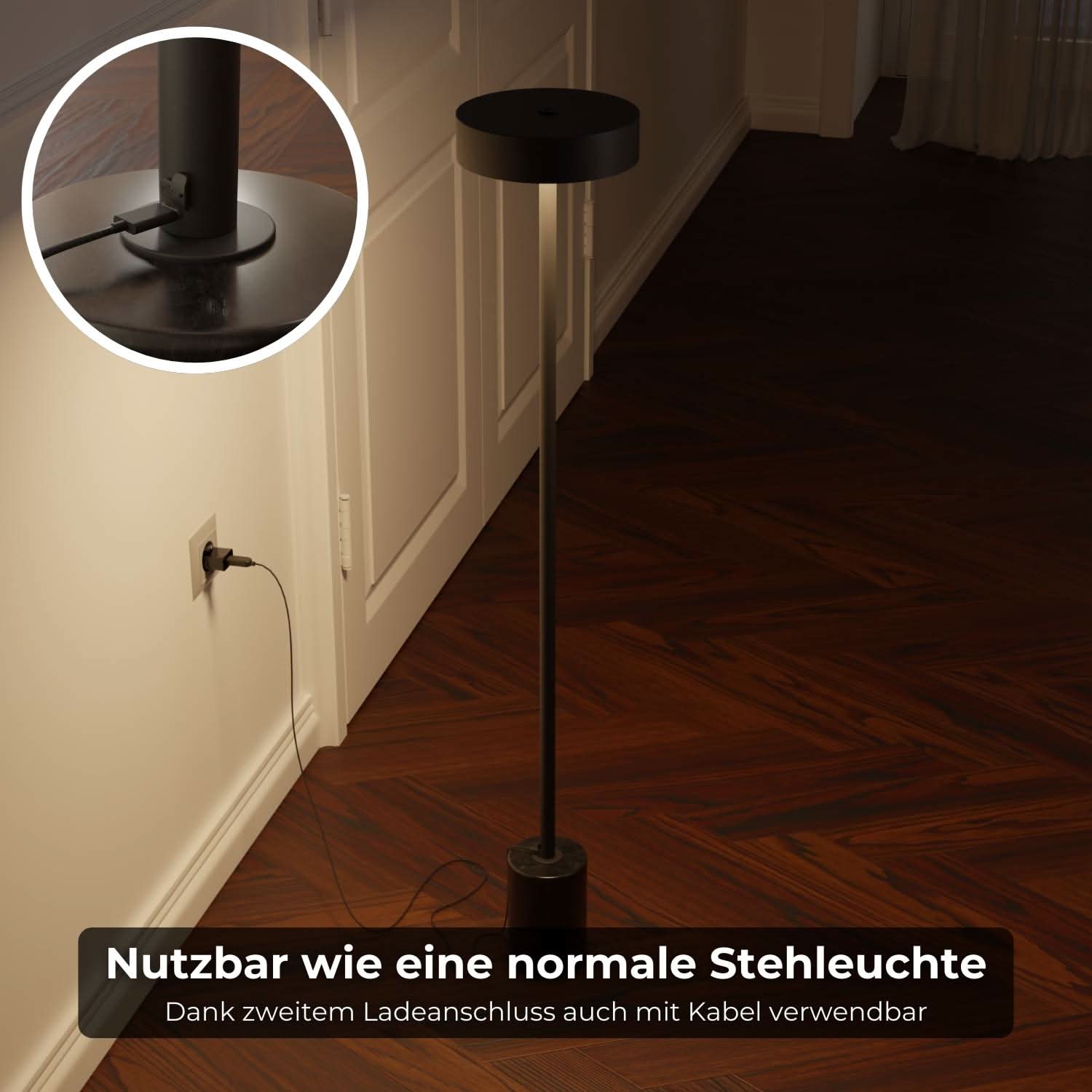 Bello Battery-Powered Floor Lamp | IP54 Waterproof, 6000 mAh Battery