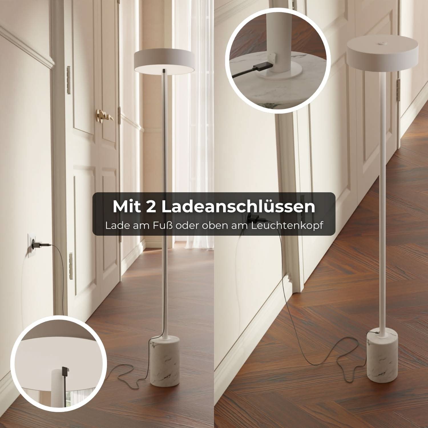 Bello Battery-Powered Floor Lamp | IP54 Waterproof, 6000 mAh Battery