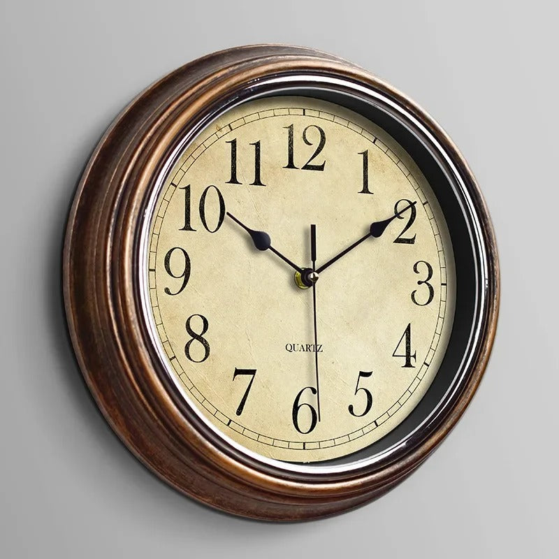 Brio Wooden Wall Clock | Silent Quartz Movement, Classic Design