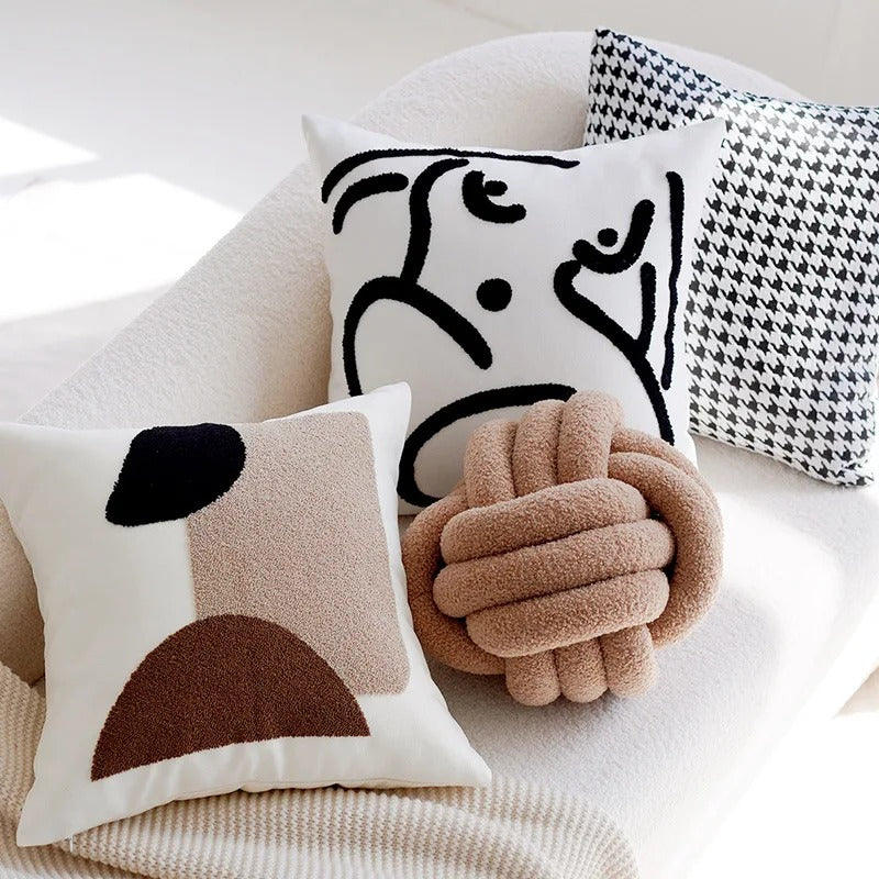 Milo Vintage Patchwork Kussenhoezen | Zacht Polyester, Onzichtbare Rits