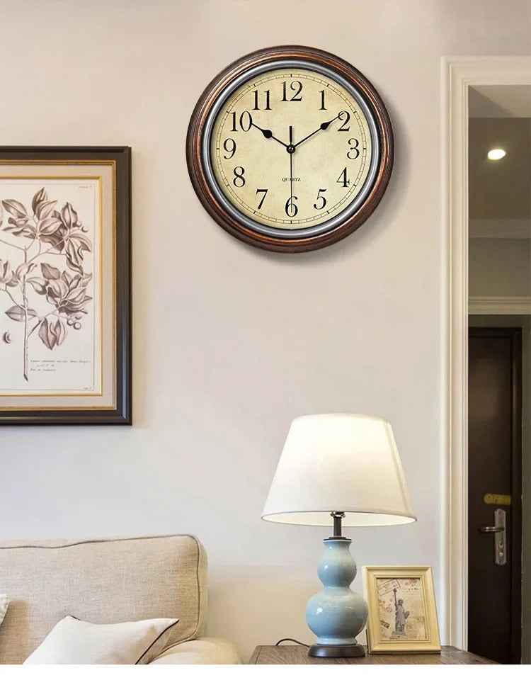 Brio Wooden Wall Clock | Silent Quartz Movement, Classic Design
