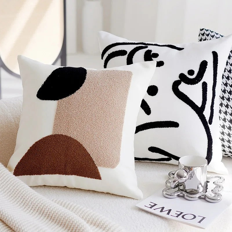 Milo Vintage Patchwork Kussenhoezen | Zacht Polyester, Onzichtbare Rits