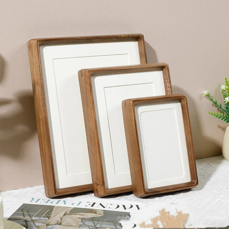 Vico Wooden Photo Frame | Rounded Corners, Walnut or Cherry