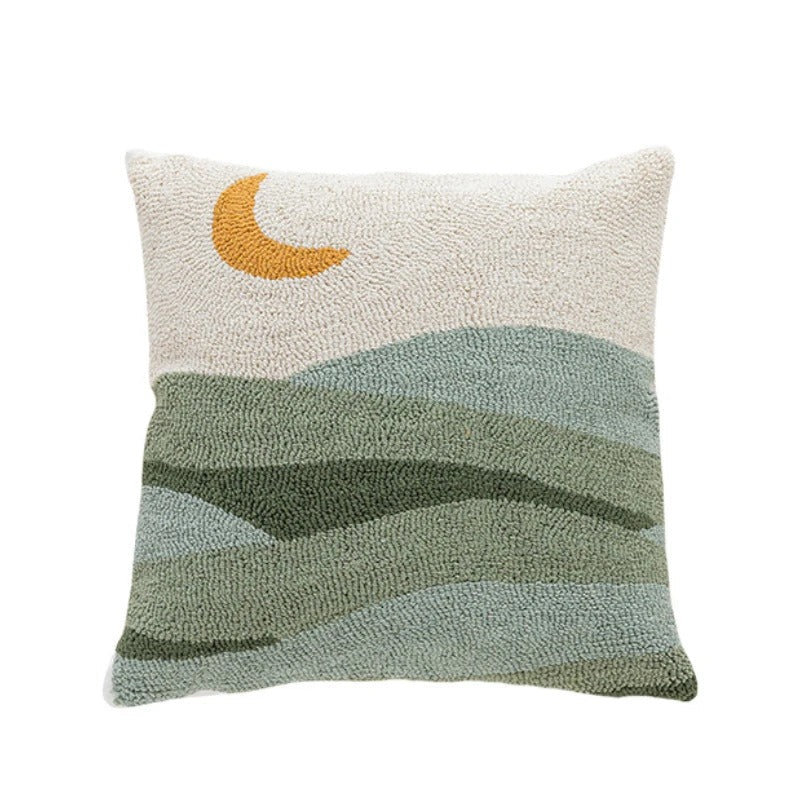 Luma Kussenhoes | Zacht Velvet met Abstract Landschapsontwerp