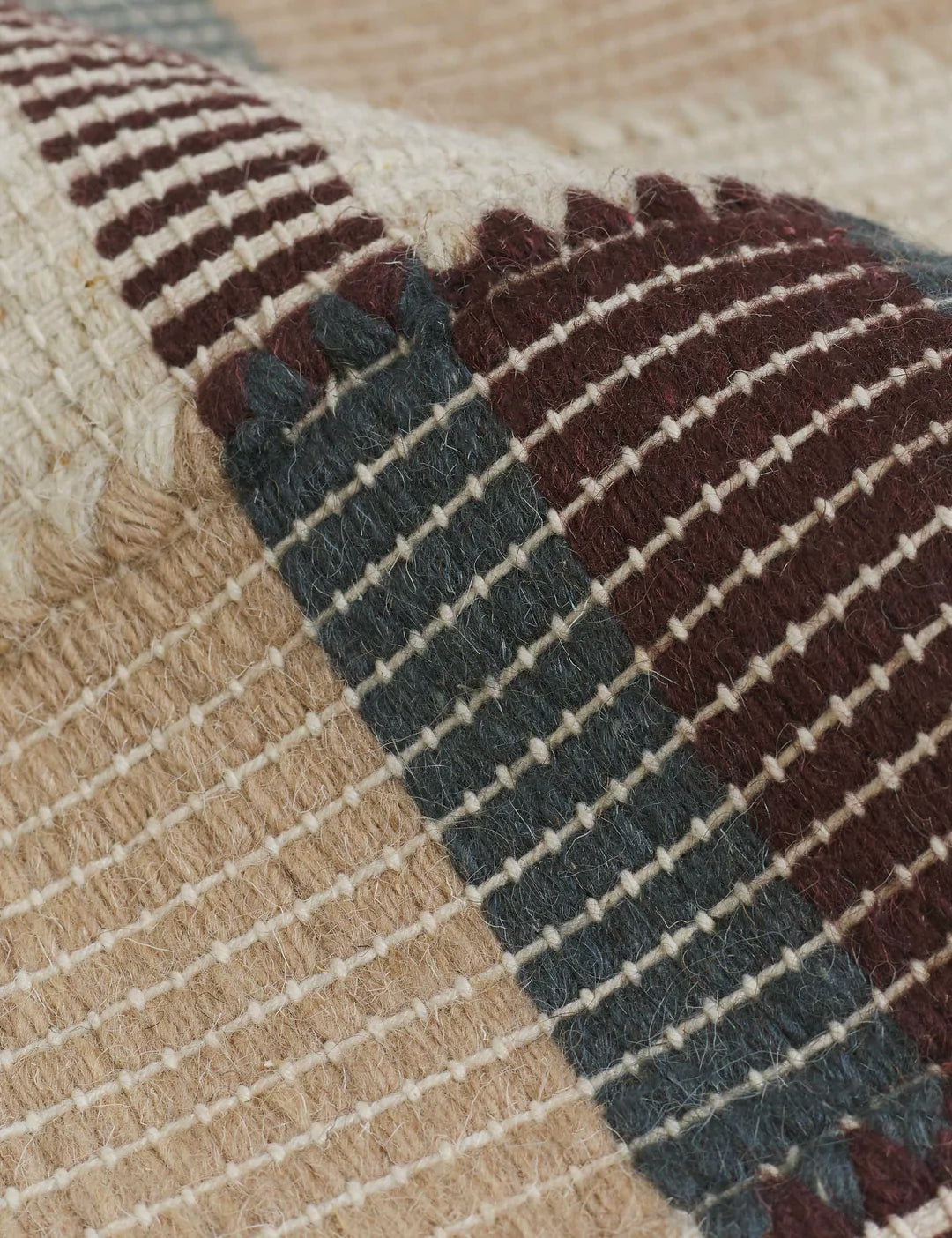 Mira Flatweave Wool Rug | Soft Wool-Cotton Blend, Geometric Design