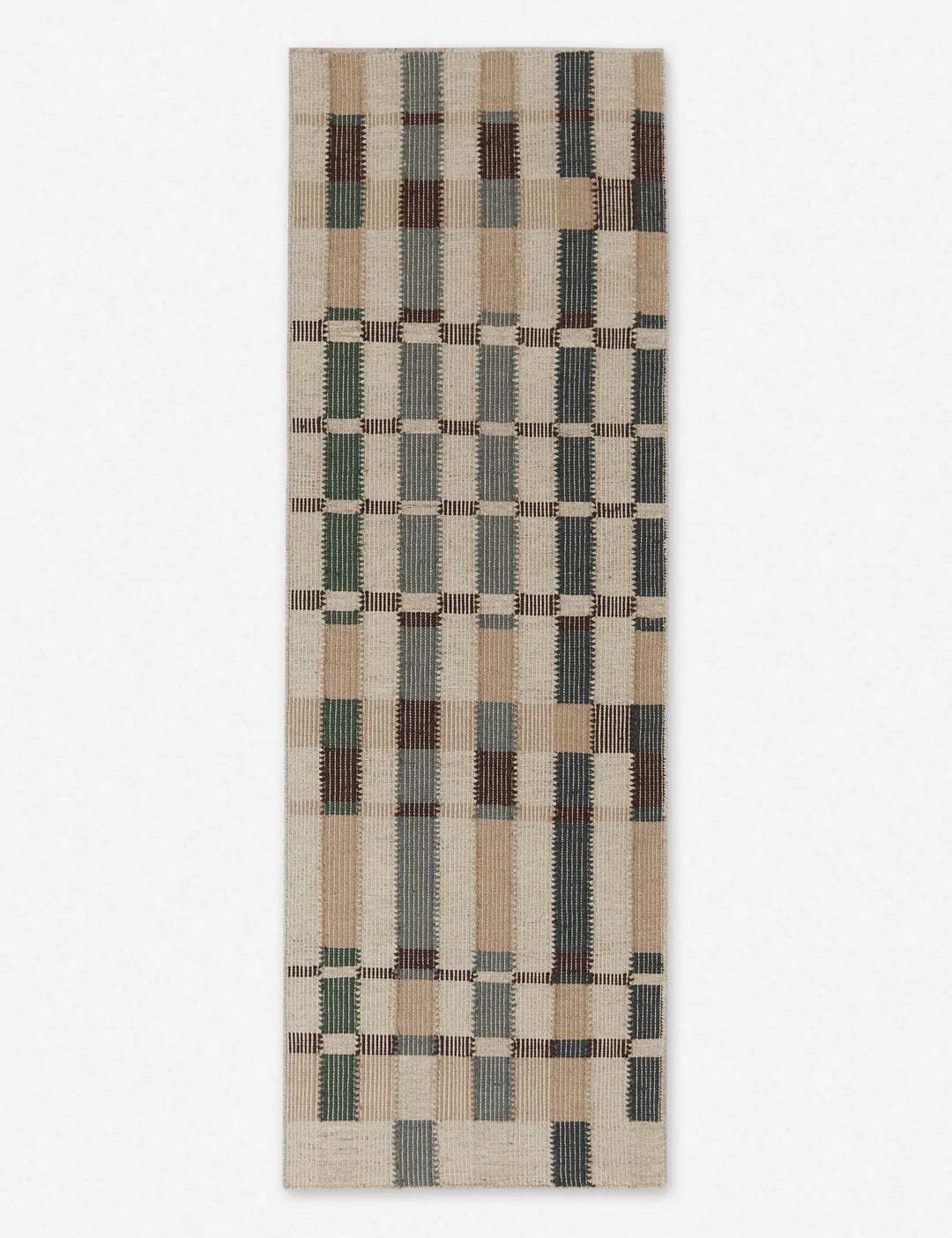 Mira Flatweave Wool Rug | Soft Wool-Cotton Blend, Geometric Design