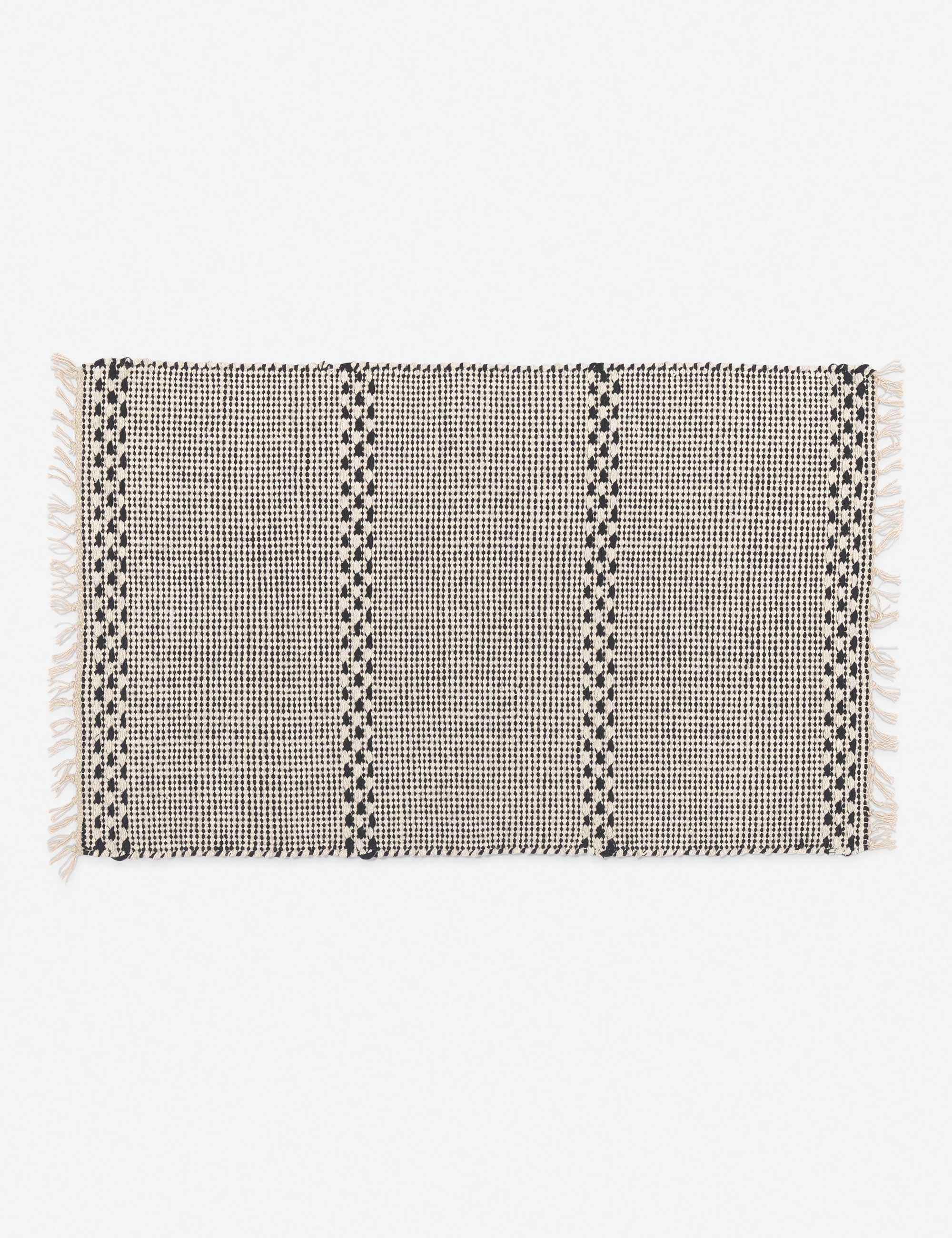 Mira Mat | 100% Cotton, Machine Washable Geometric Design