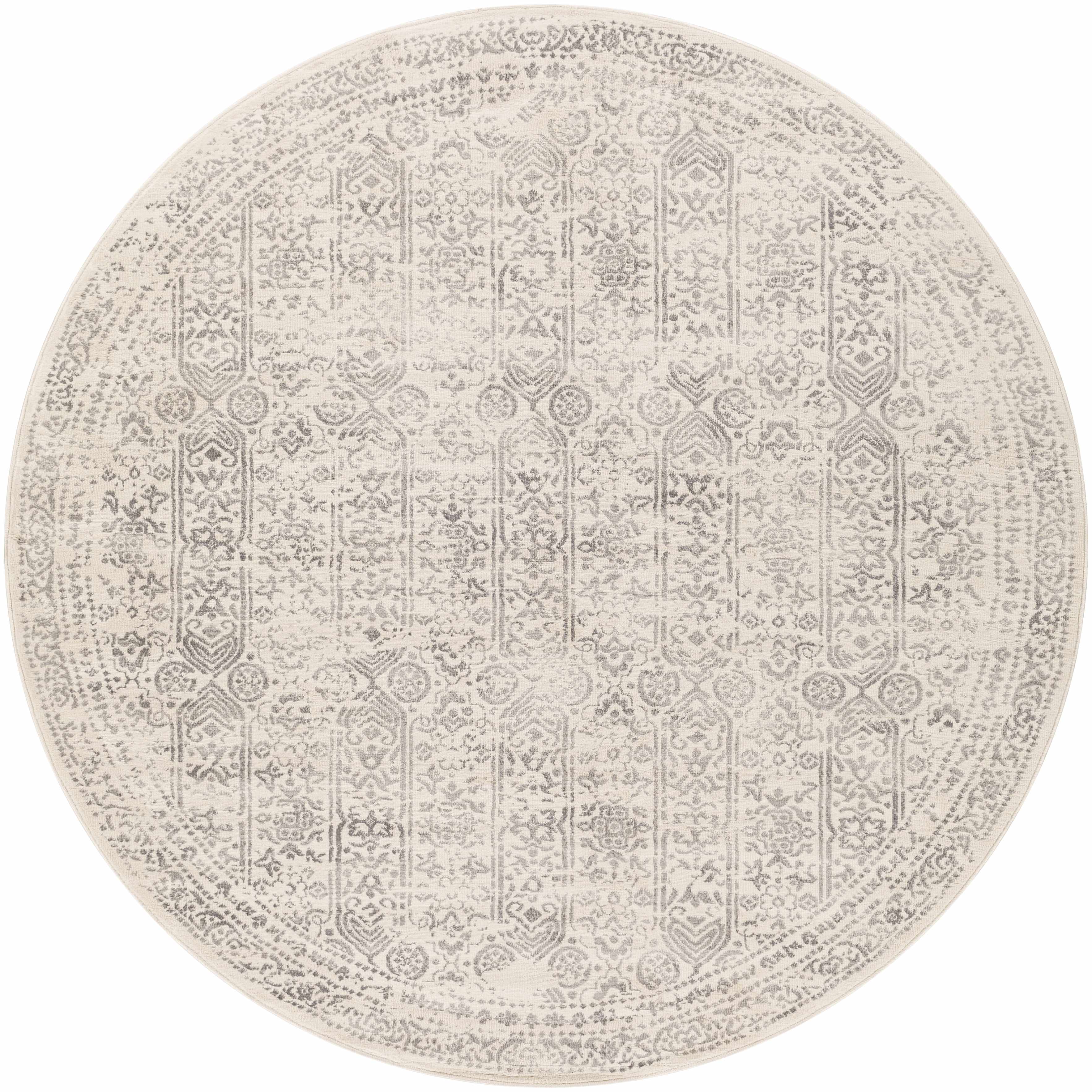 Mira Area Rug  Machine Woven  Medium Pile  Cream Gray
