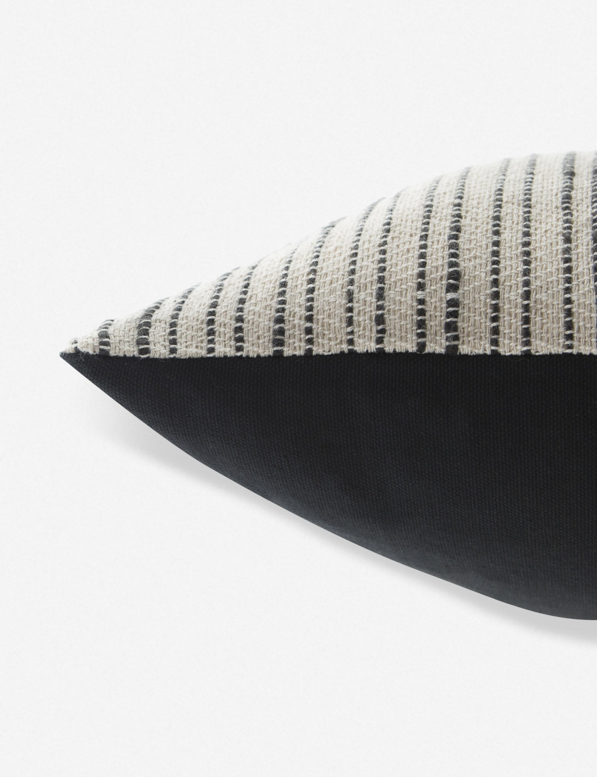 Pavo Lumbar Pillow | Marled Black & White Stripes