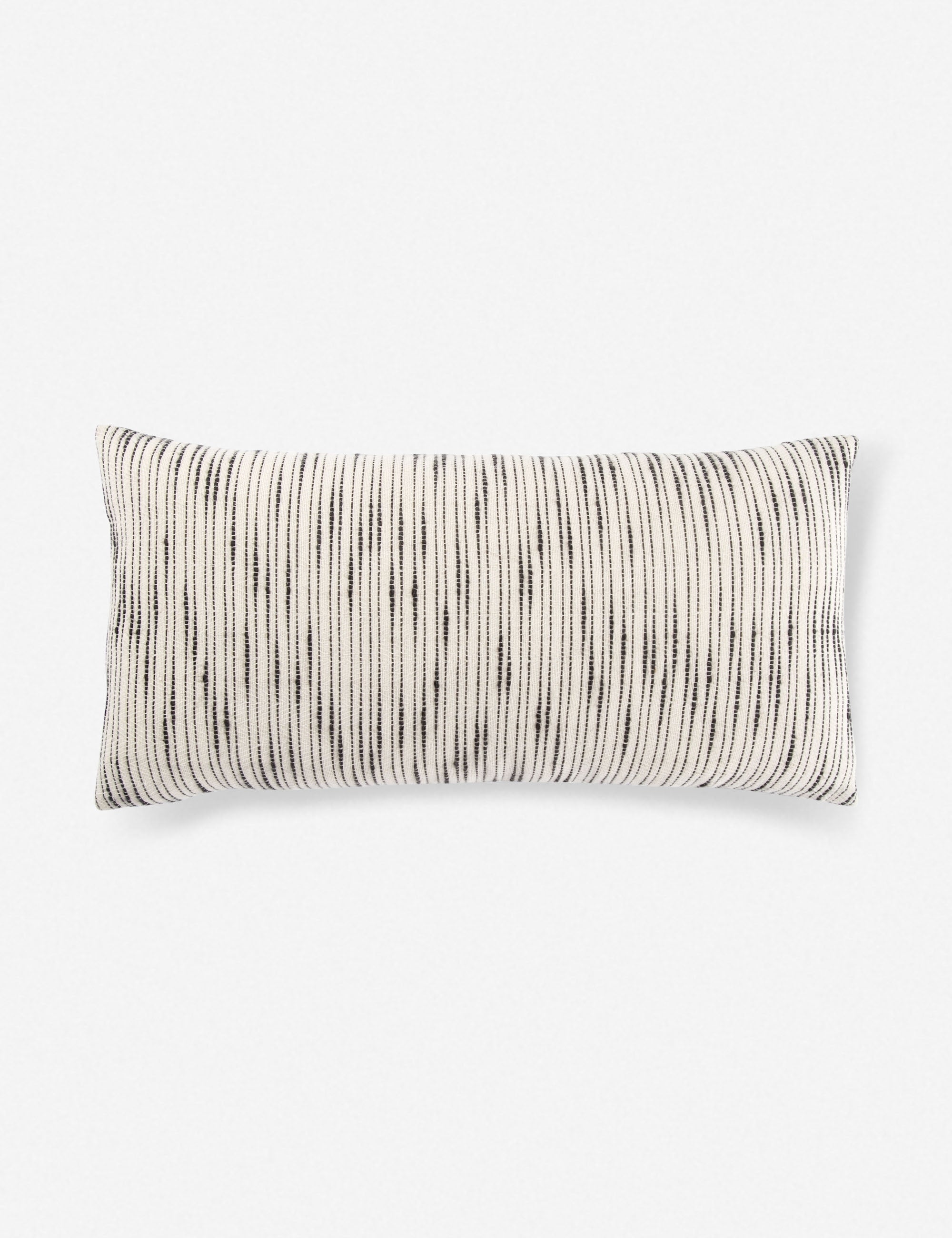Pax Striped Lumbar Pillow | Marled Black and White Accent