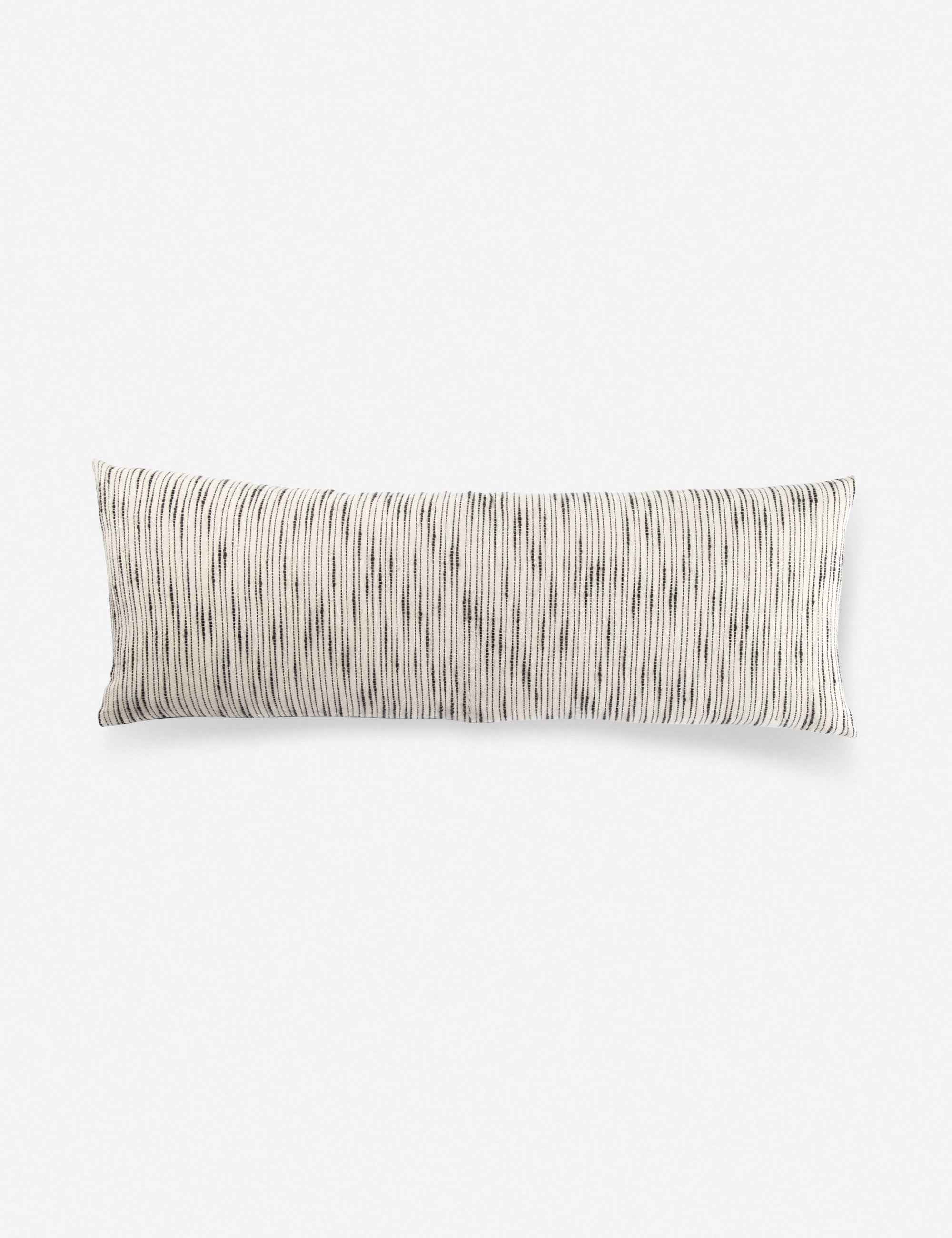 Pavo Lumbar Pillow | Marled Black & White Stripes