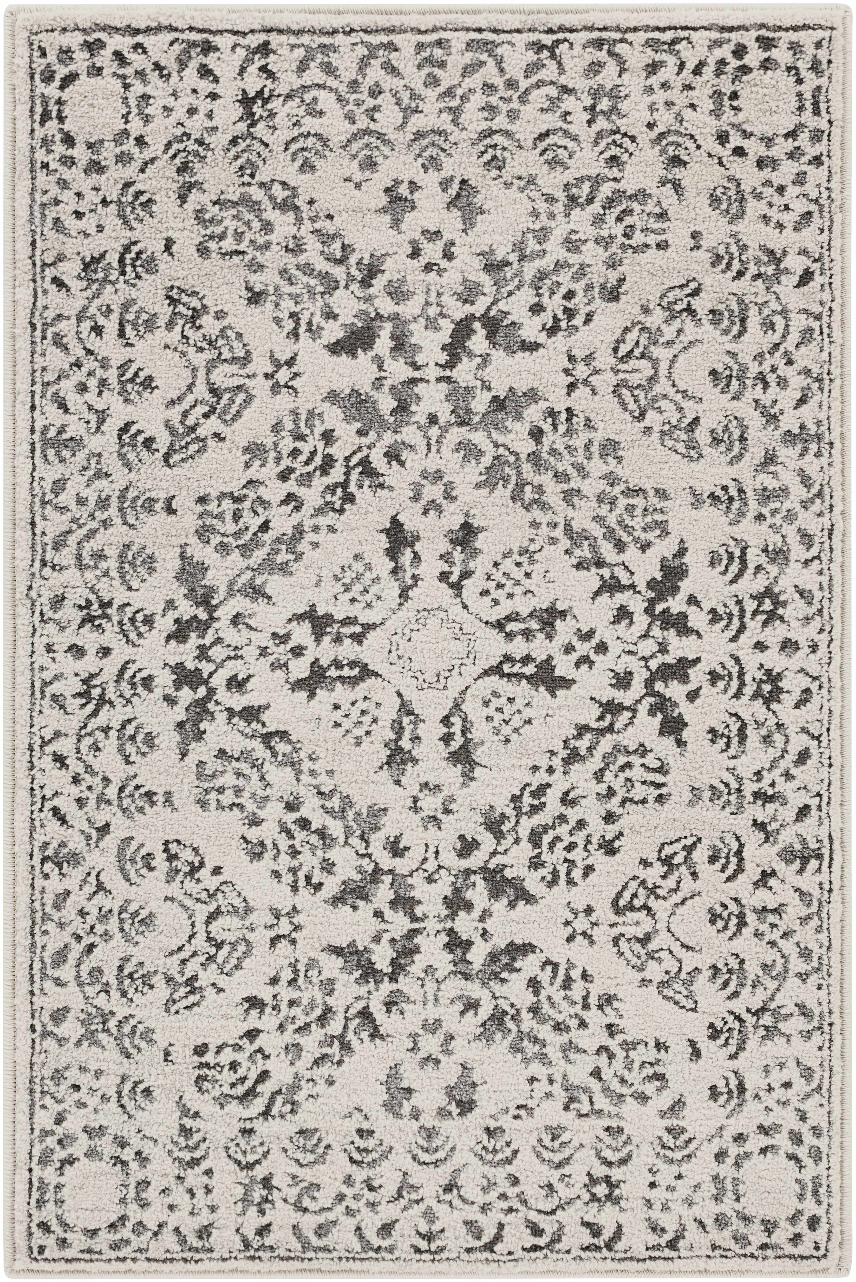 Milo Area Rug Machine Woven 60% Polypropylene Charcoal Gray