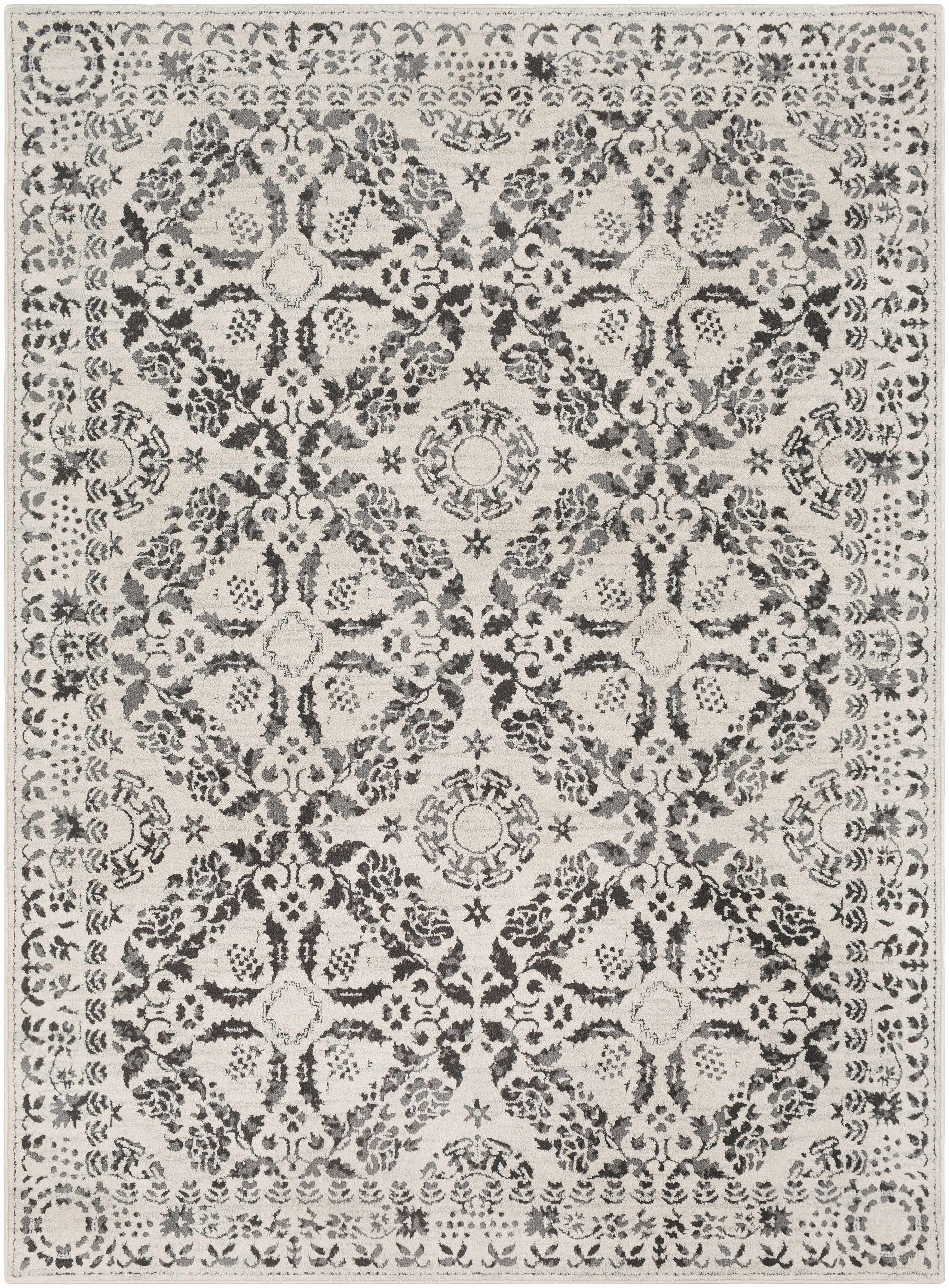 Milo Area Rug Machine Woven 60% Polypropylene Charcoal Gray