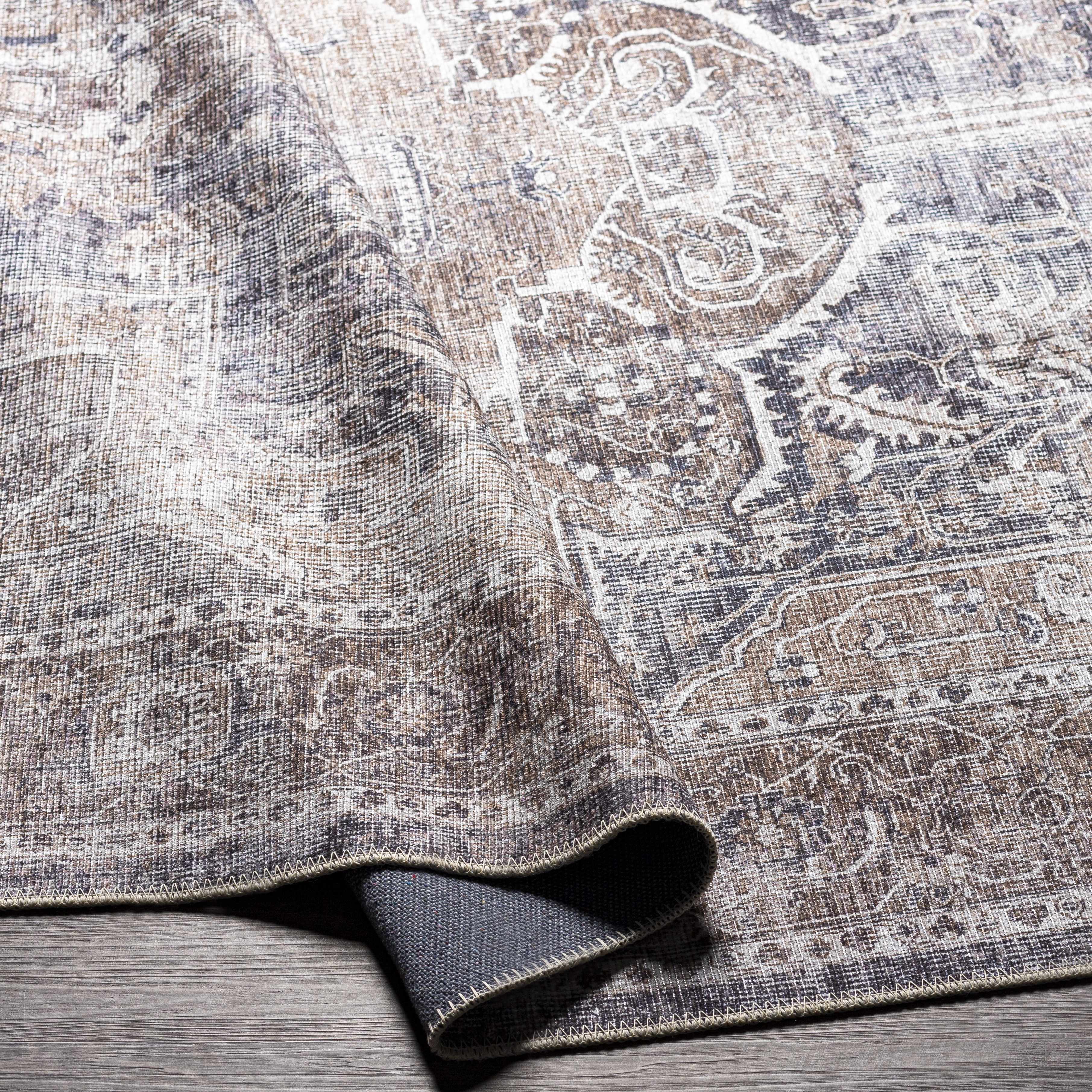 Milo Washable Area Rug  Machine Woven Chenille-Polyester