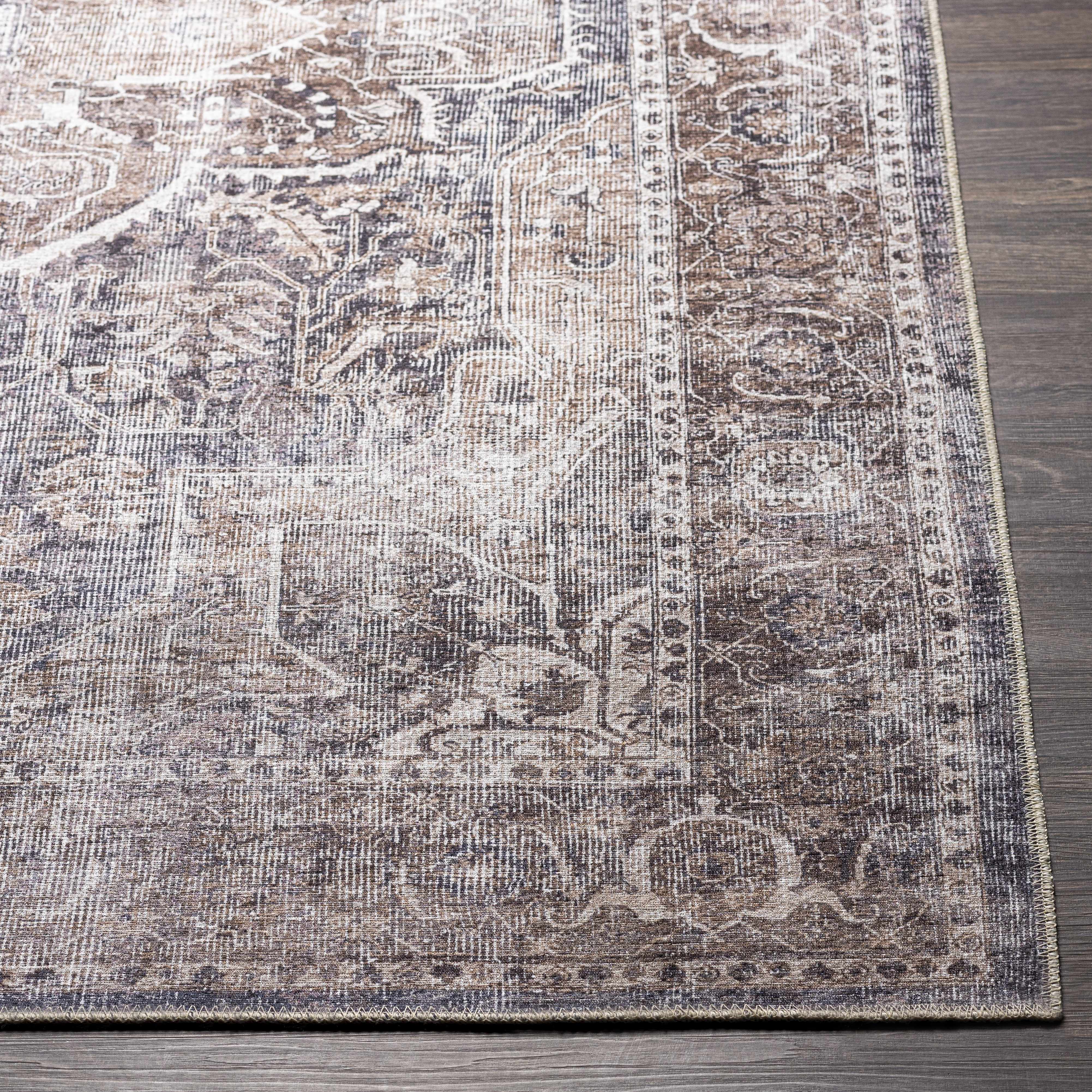 Milo Washable Area Rug  Machine Woven Chenille-Polyester