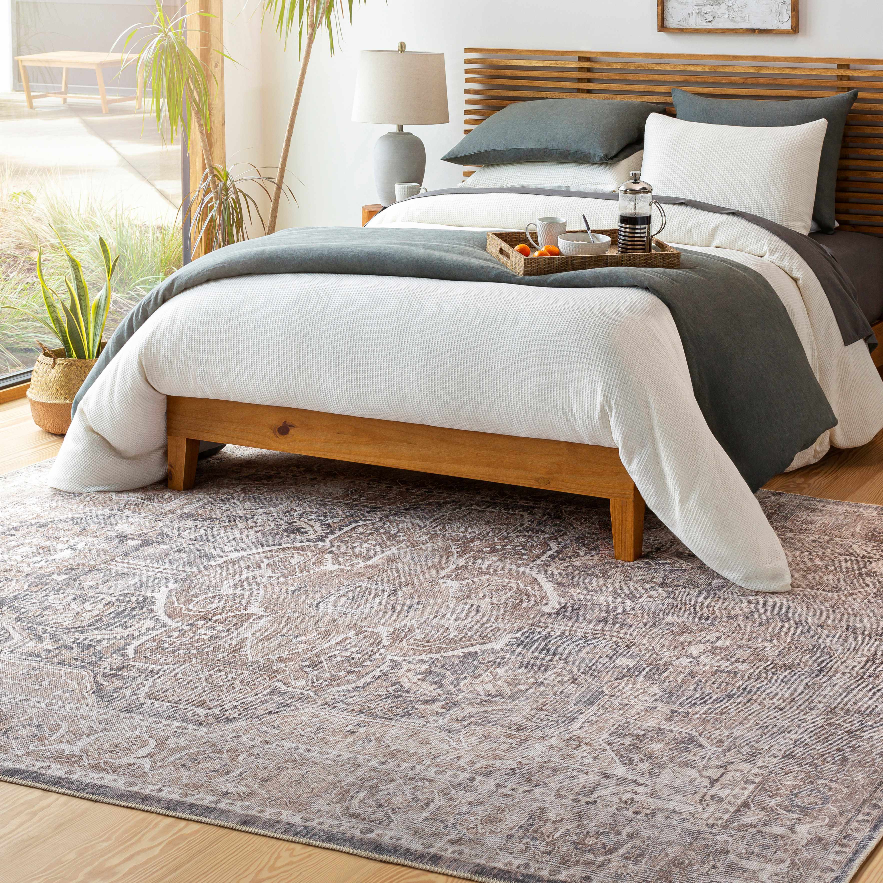Milo Washable Area Rug  Machine Woven Chenille-Polyester