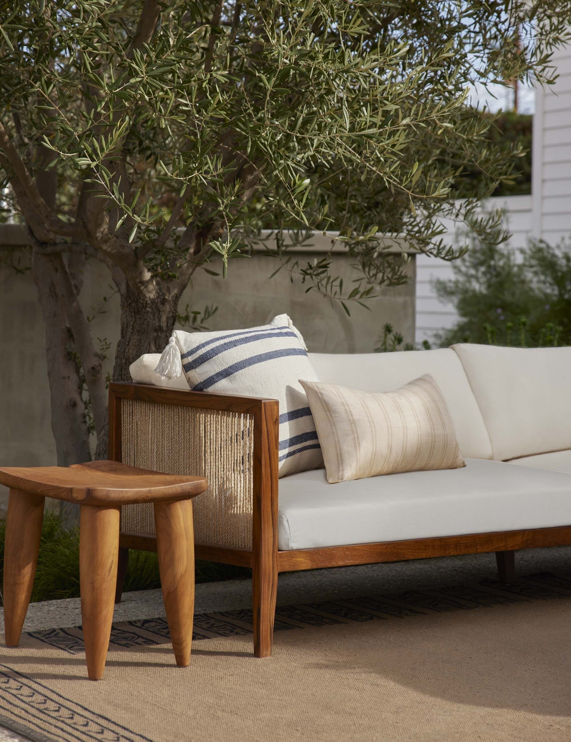Fino Decorative Pillow | Weather-Resistant, Tasseled Corners