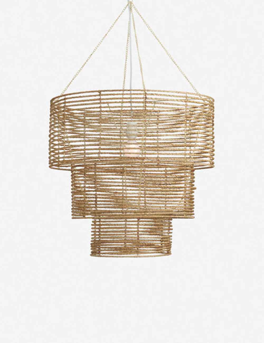 Mira Chandelier Pendant | Wrapped Jute, Understated Elegance