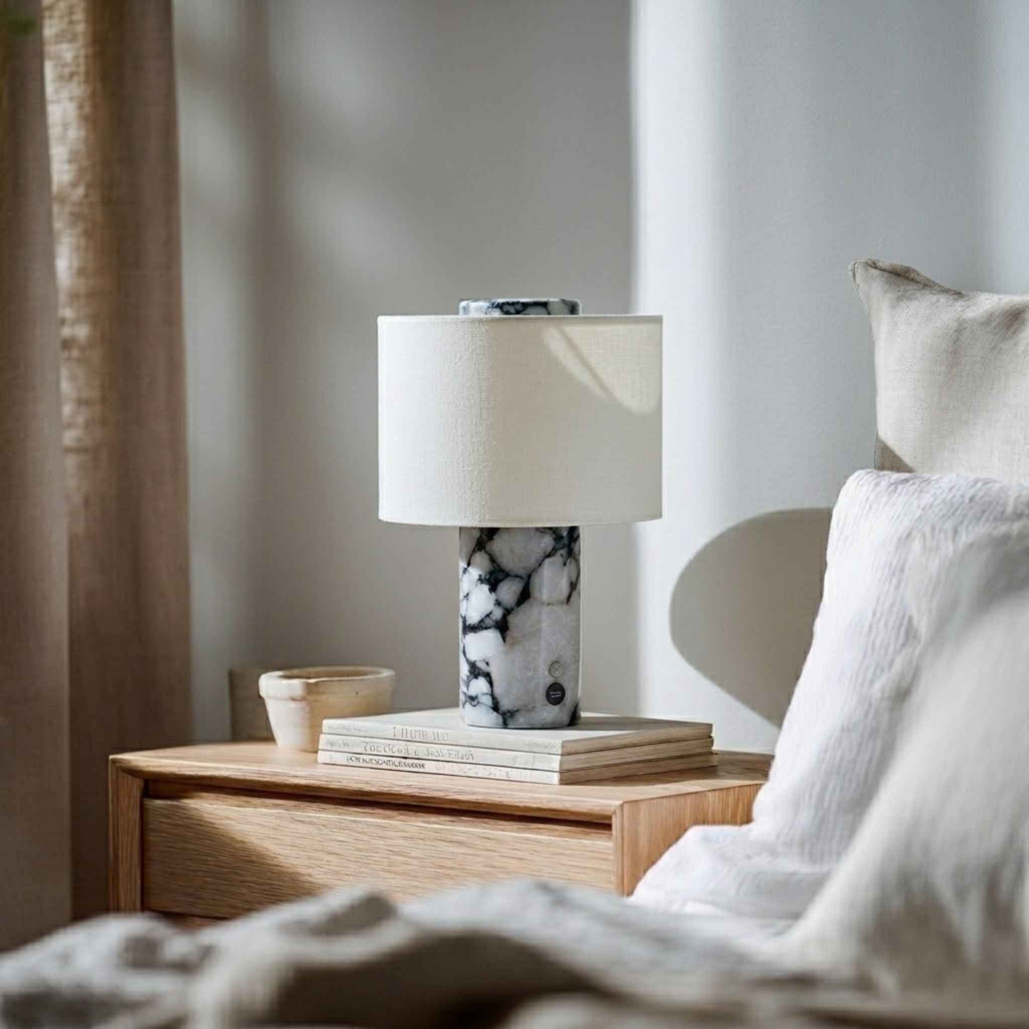 Bello Portable Table Lamp | Marble Base, Wireless & Rechargeable