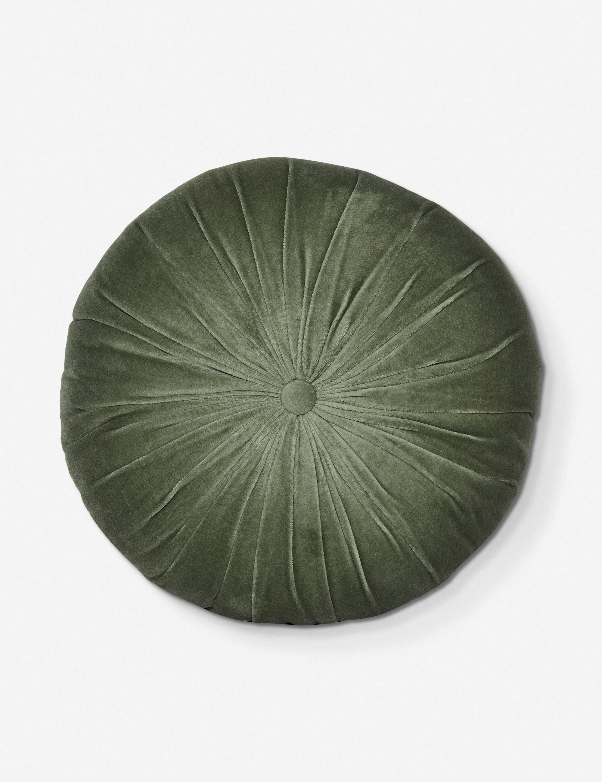 Mira Velvet Round Pillow | Pleated Texture, Soft Hues