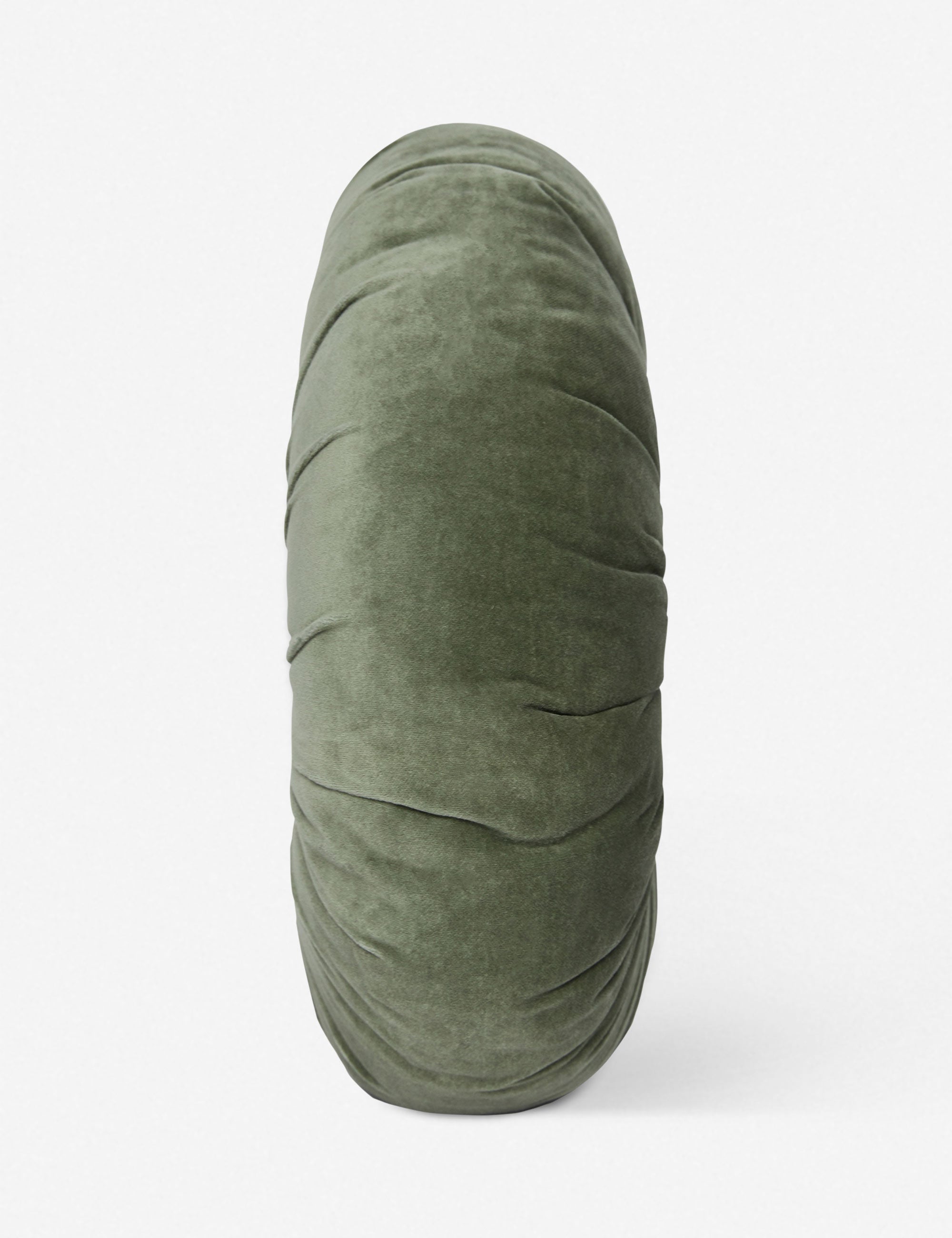Mira Velvet Round Pillow | Pleated Texture, Soft Hues