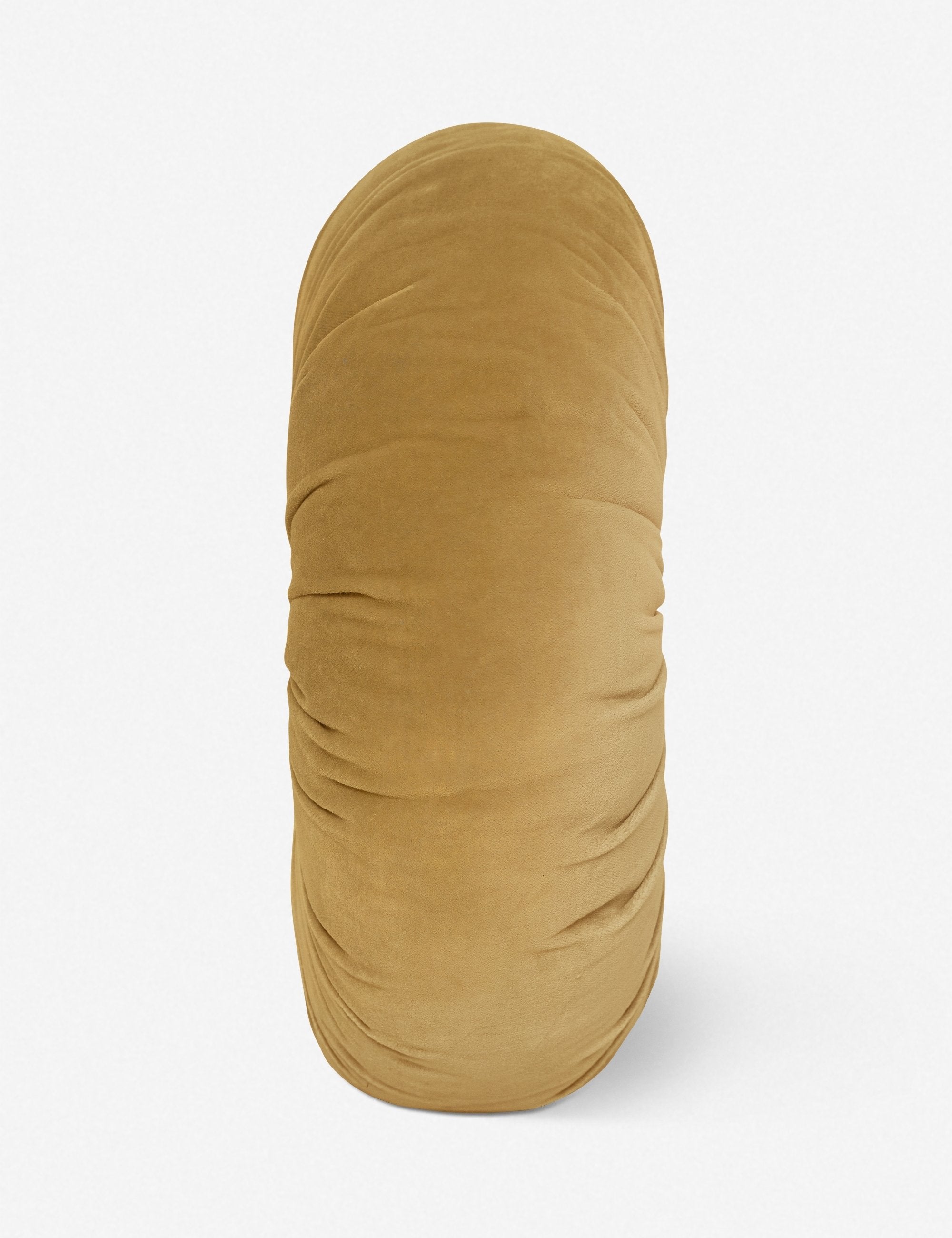 Mira Velvet Round Pillow | Pleated Texture, Soft Hues