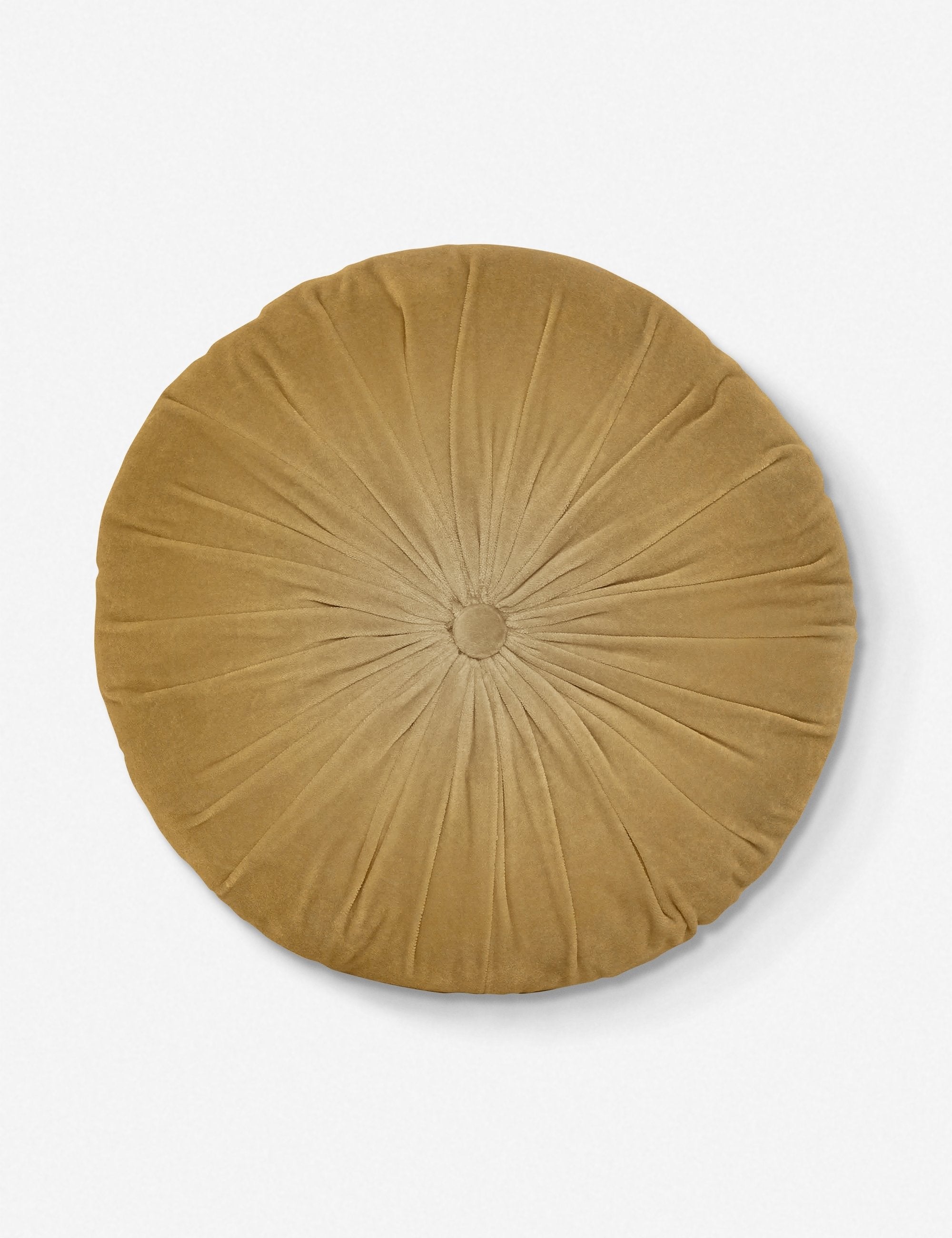 Mira Velvet Round Pillow | Pleated Texture, Soft Hues