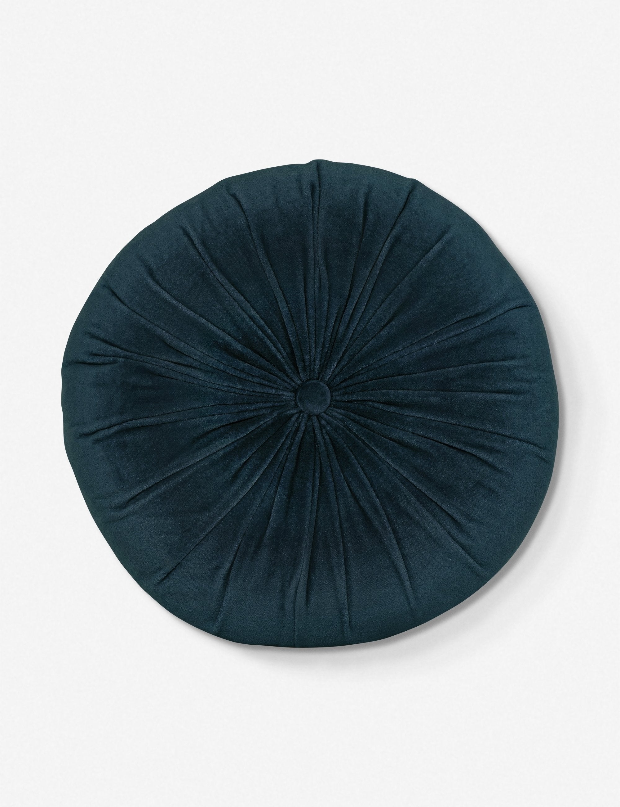Mira Velvet Round Pillow | Pleated Texture, Soft Hues