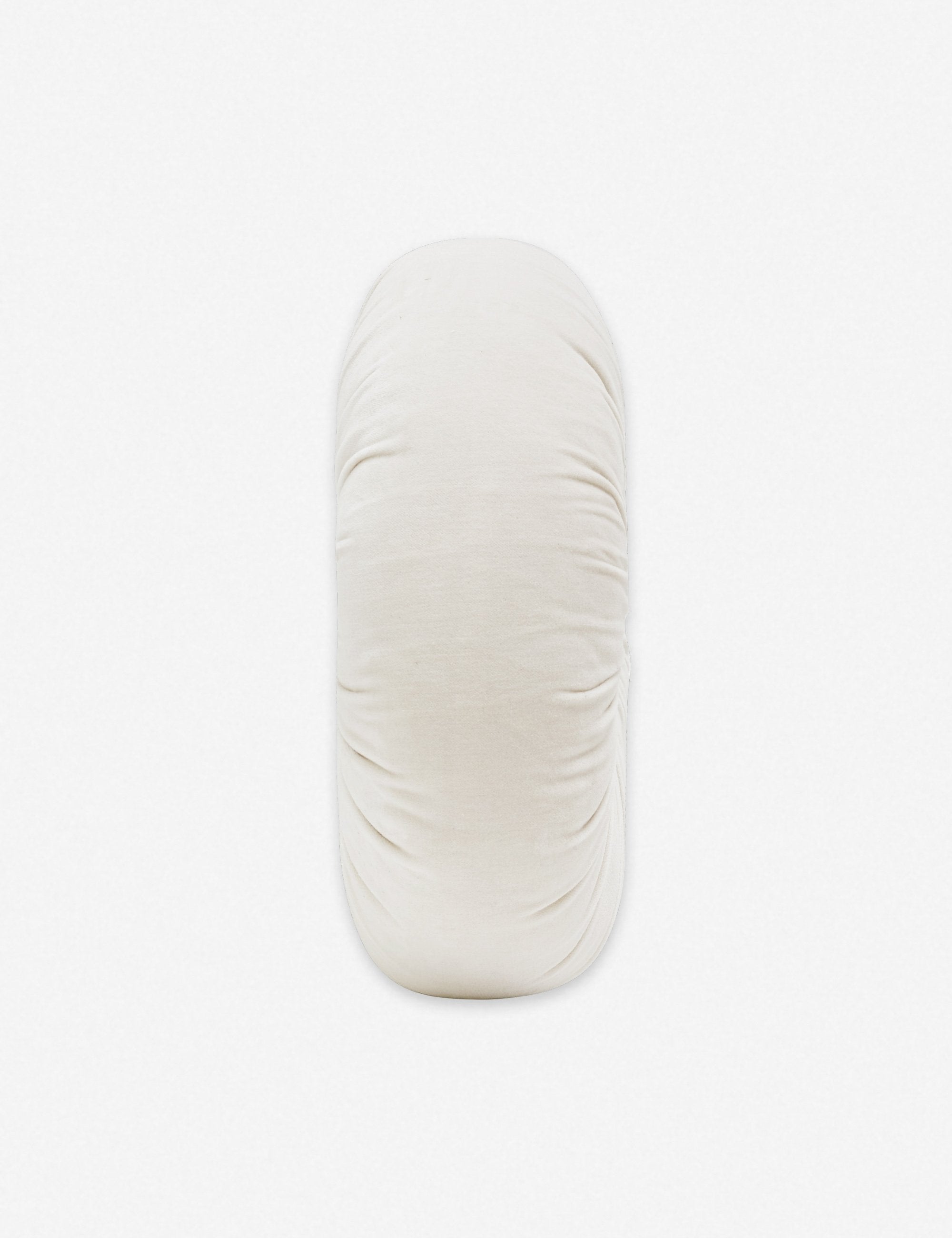Mira Velvet Round Pillow | Pleated Texture, Soft Hues