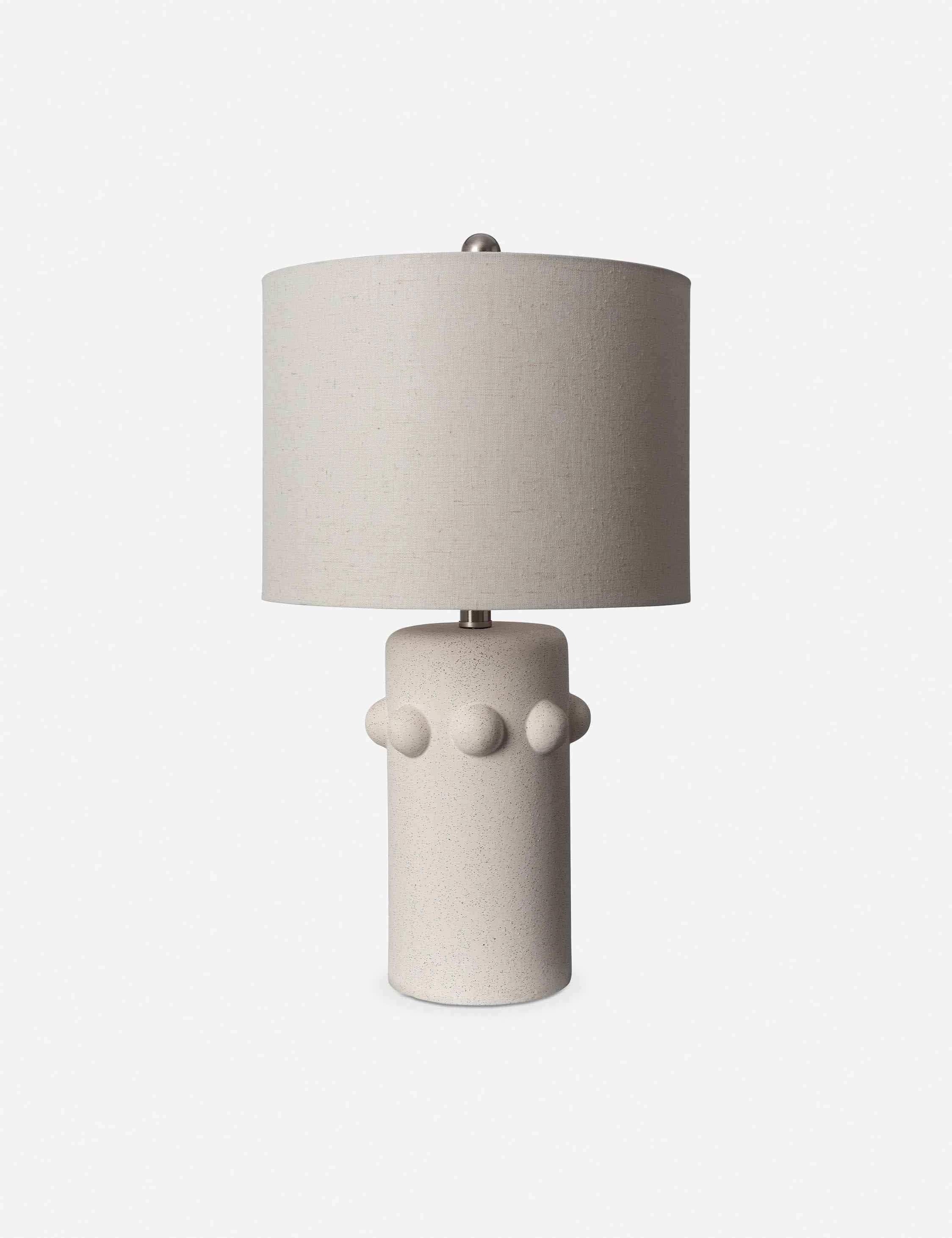 Elara Table Lamp | Decorative Knobs, Neutral Finish
