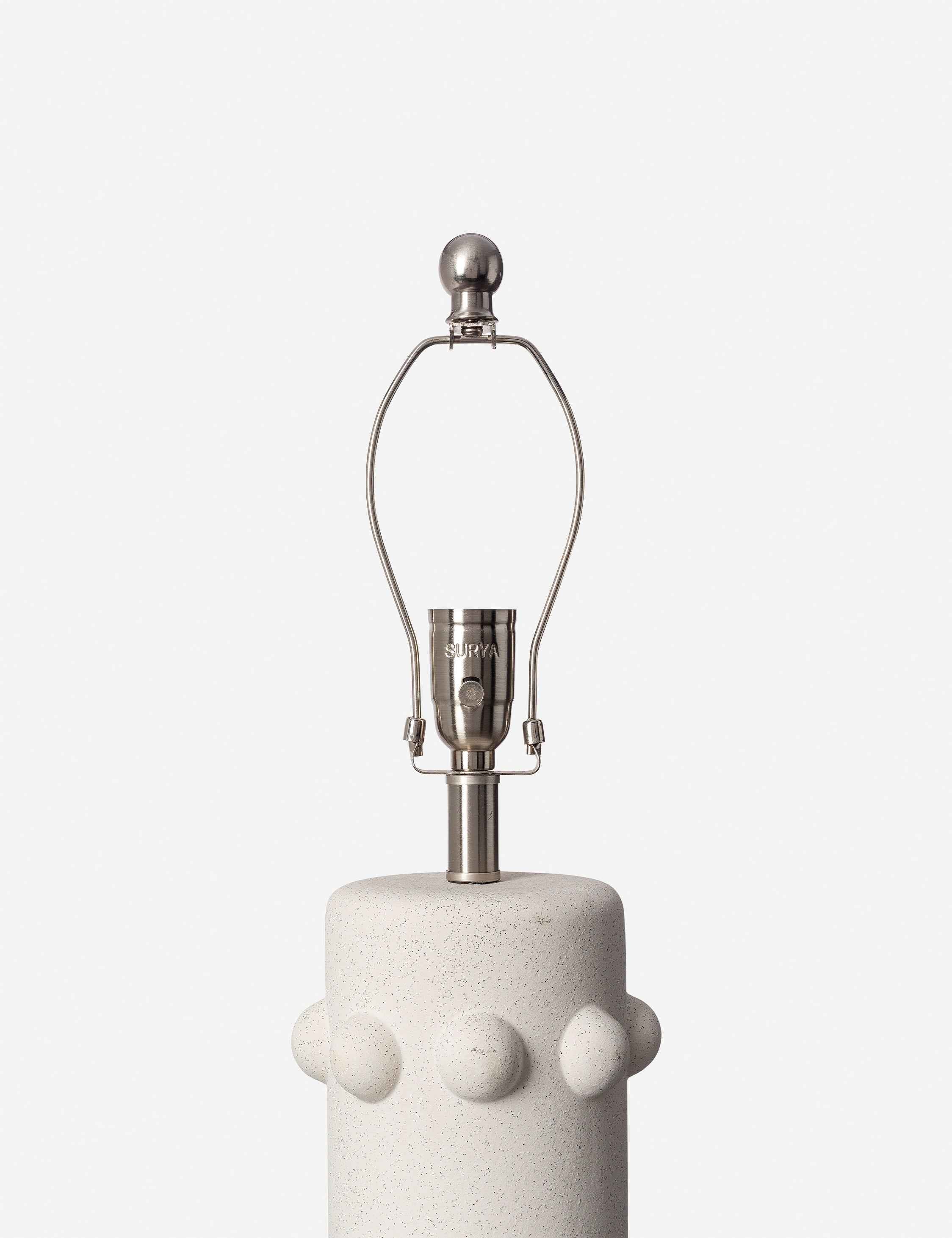Elara Table Lamp | Decorative Knobs, Neutral Finish