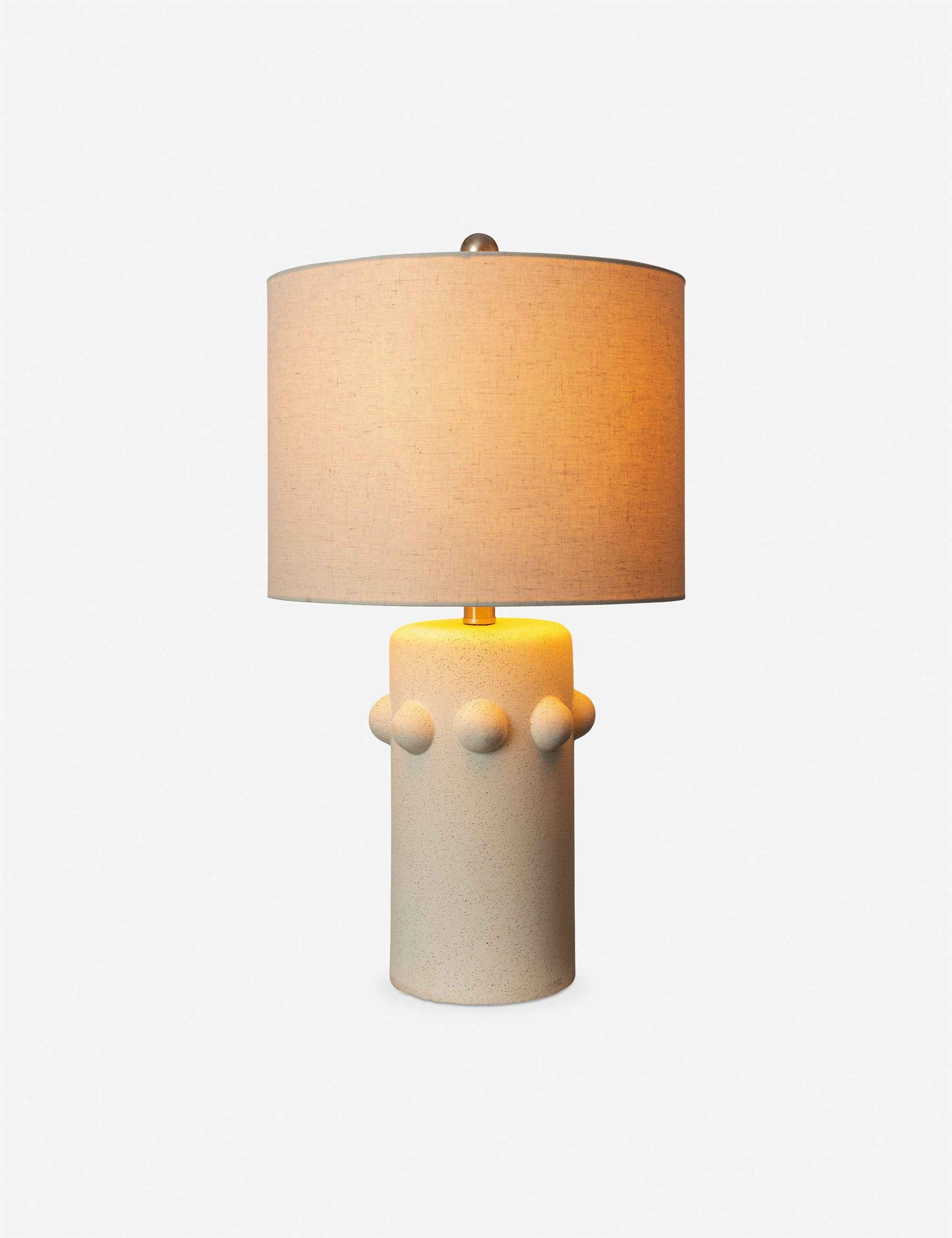 Elara Table Lamp | Decorative Knobs, Neutral Finish
