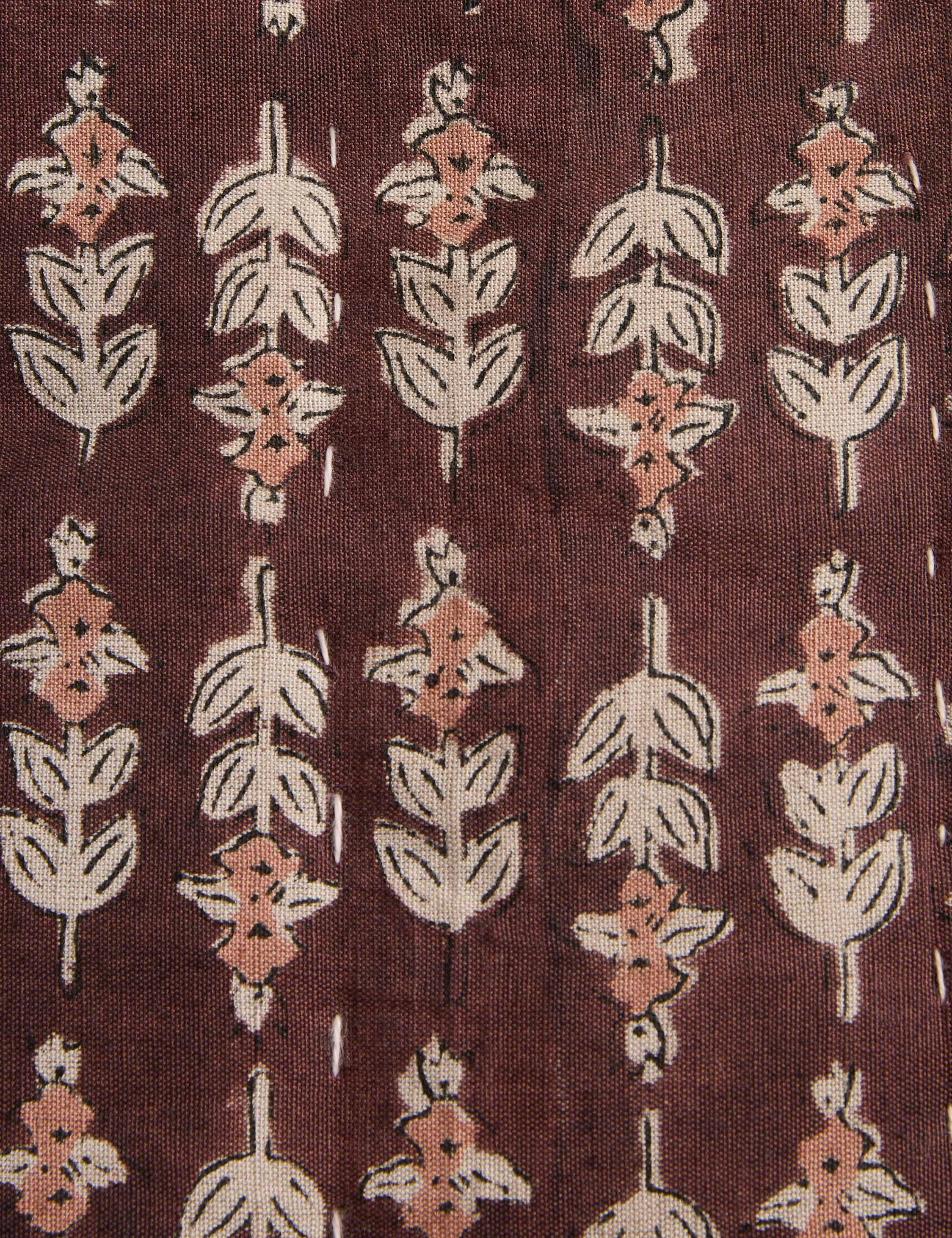 Bela Linen Cotton Quilt | Block Print Floral Design, Soft & Durable