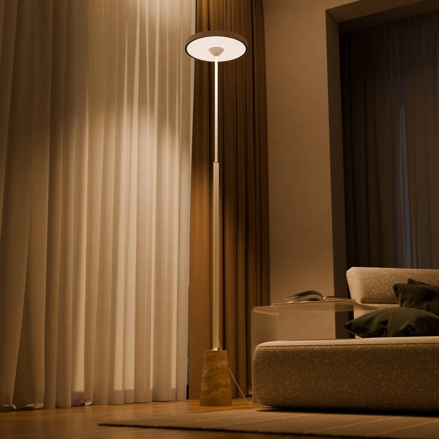 Nexa Floor Lamp | Stylish Lantern Design, Marble Base