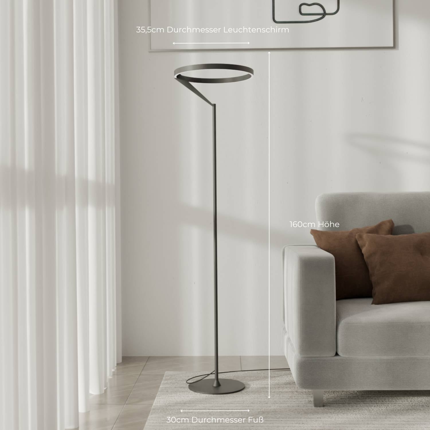 Navi Floor Lamp | Dimmable, Adjustable Color Temperature