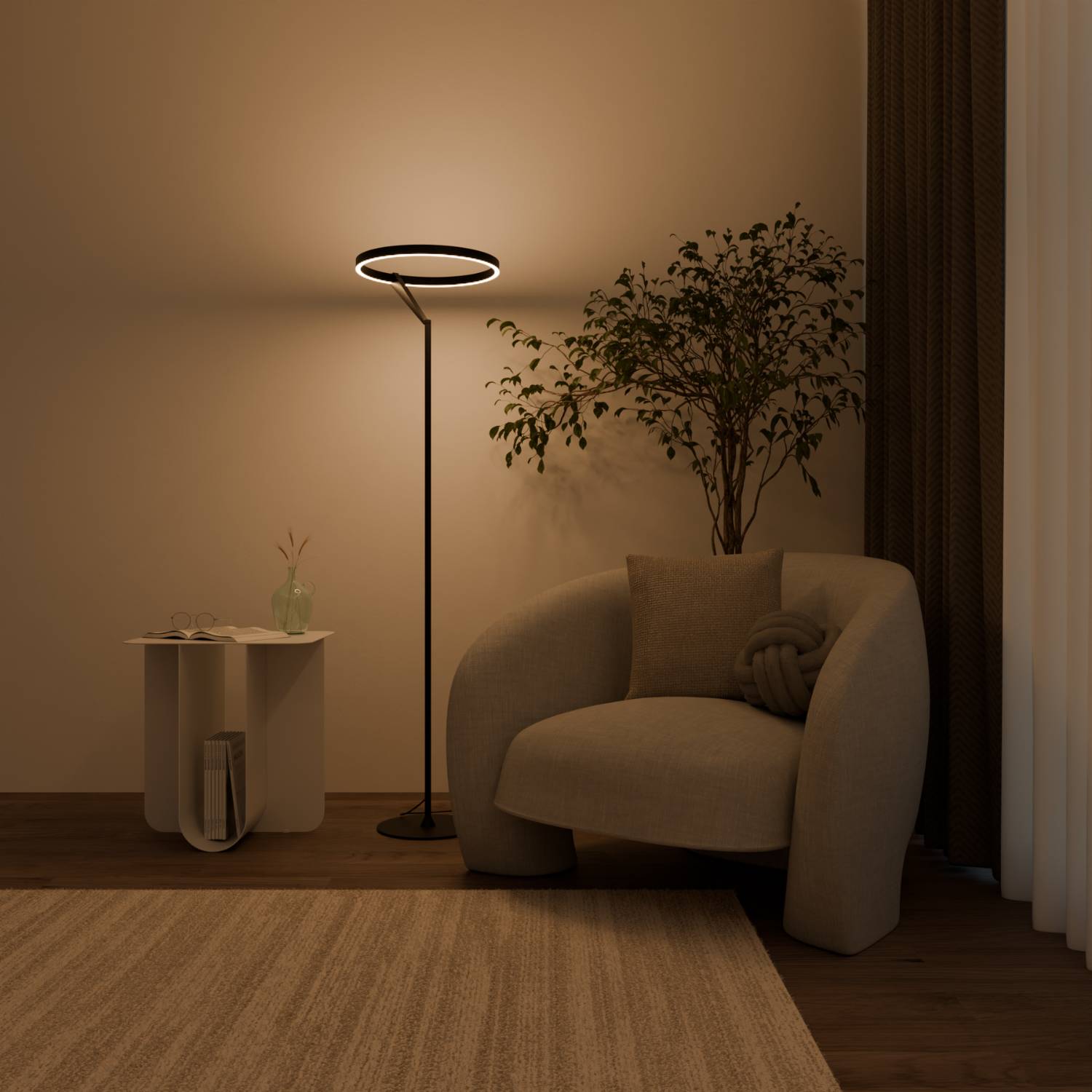 Navi Floor Lamp | Dimmable, Adjustable Color Temperature