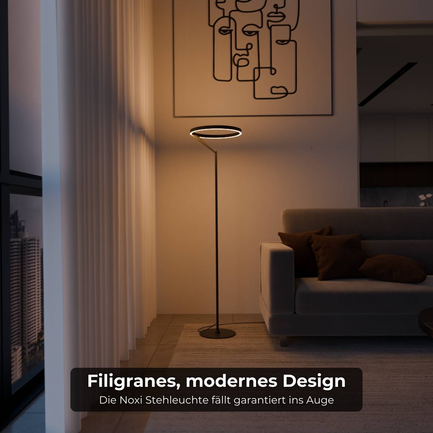 Navi Floor Lamp | Dimmable, Adjustable Color Temperature