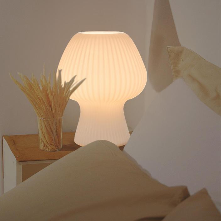 Bela Vintage Table Lamp | Ribbed Glass, Dimmable Glow