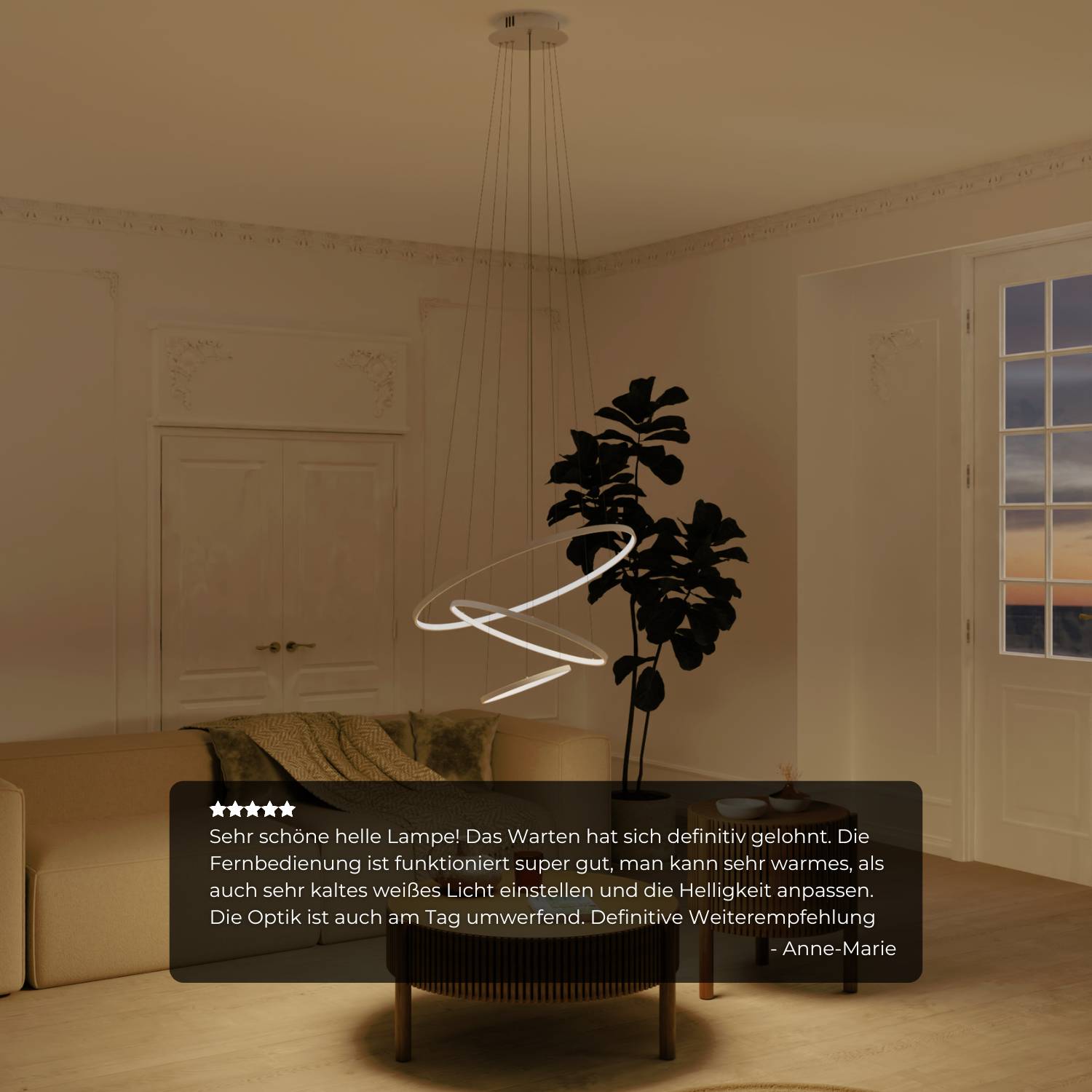 Bela Ring Pendant Light | Modern Design, Adjustable Height